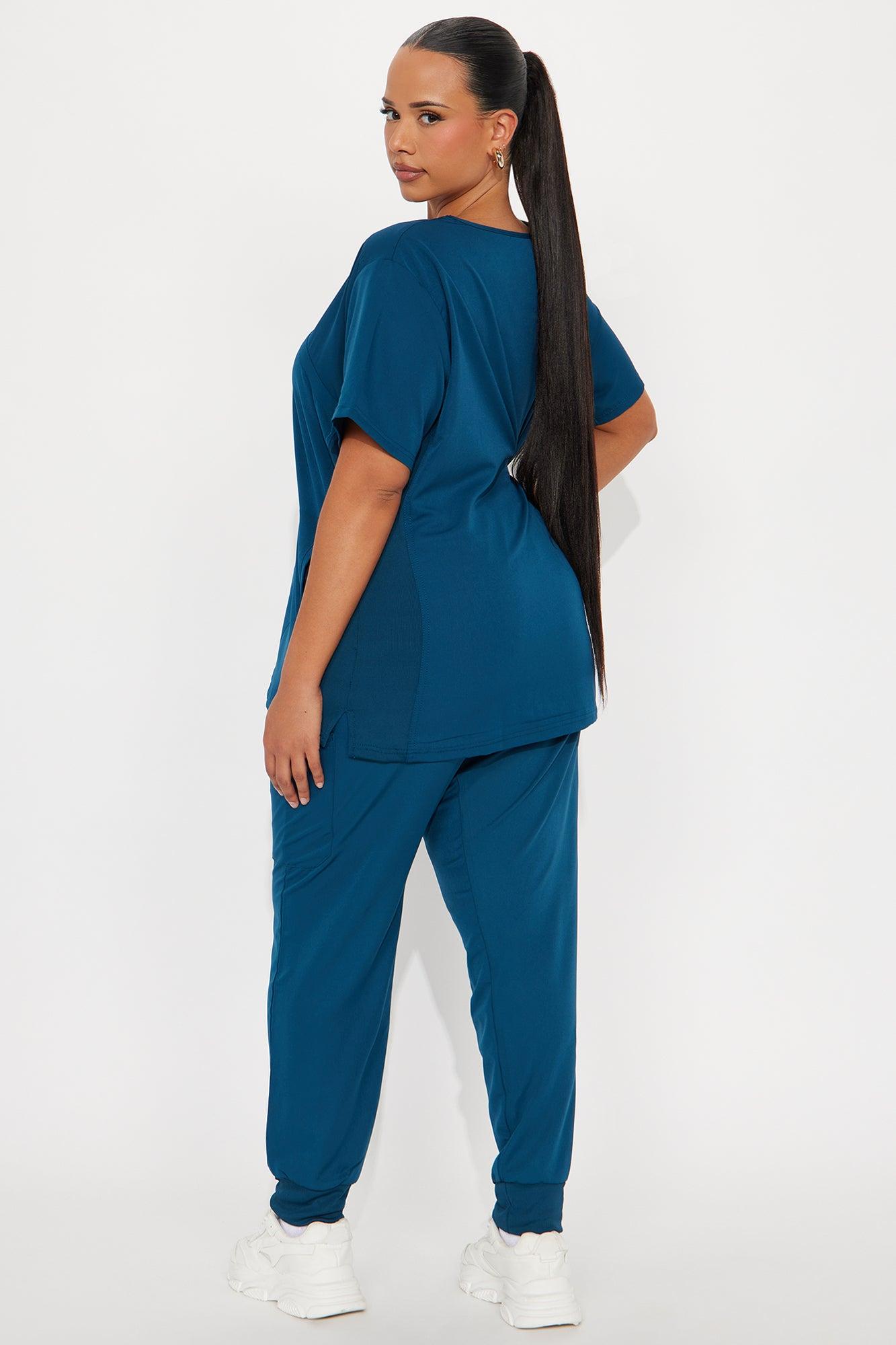 Get To Work Stretch Uniform Scrub Jogger Set - MidnightBlue Female Product Image