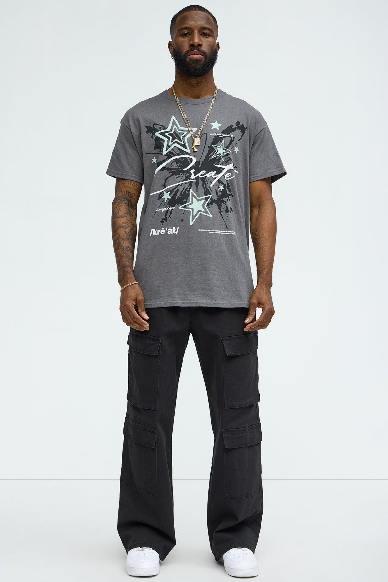 Create Star Short Sleeve Tee - Grey Product Image