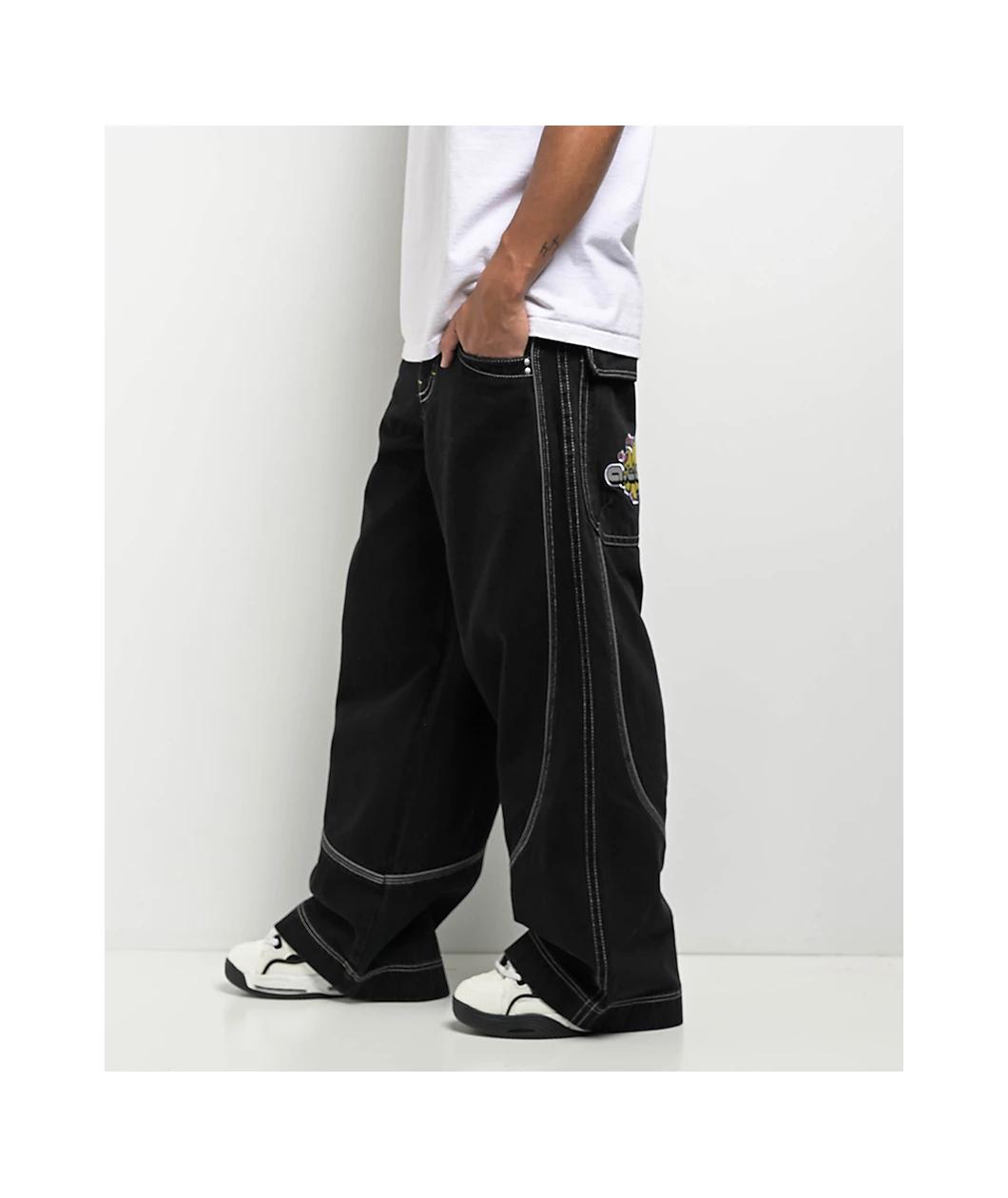 A.LAB Mega Piped Black Jeans Product Image