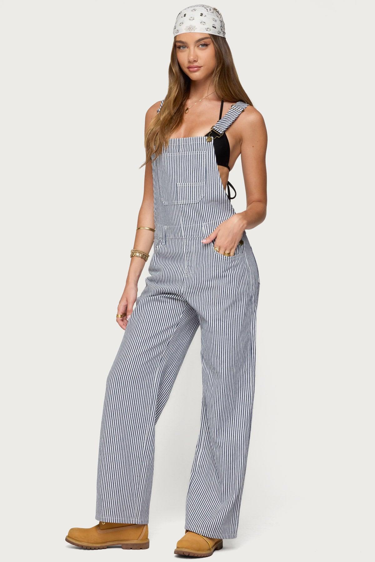 Tamsin Striped Overalls Product Image