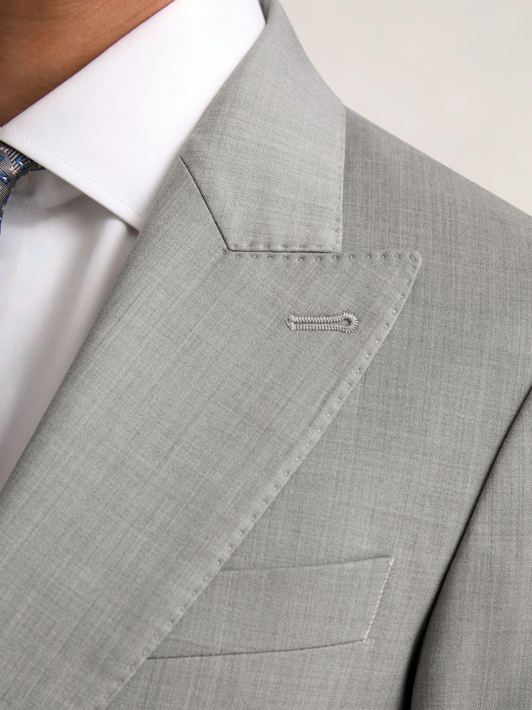 Slim-Fit Wool Single Breasted Suit Blazer in Mid Grey Product Image