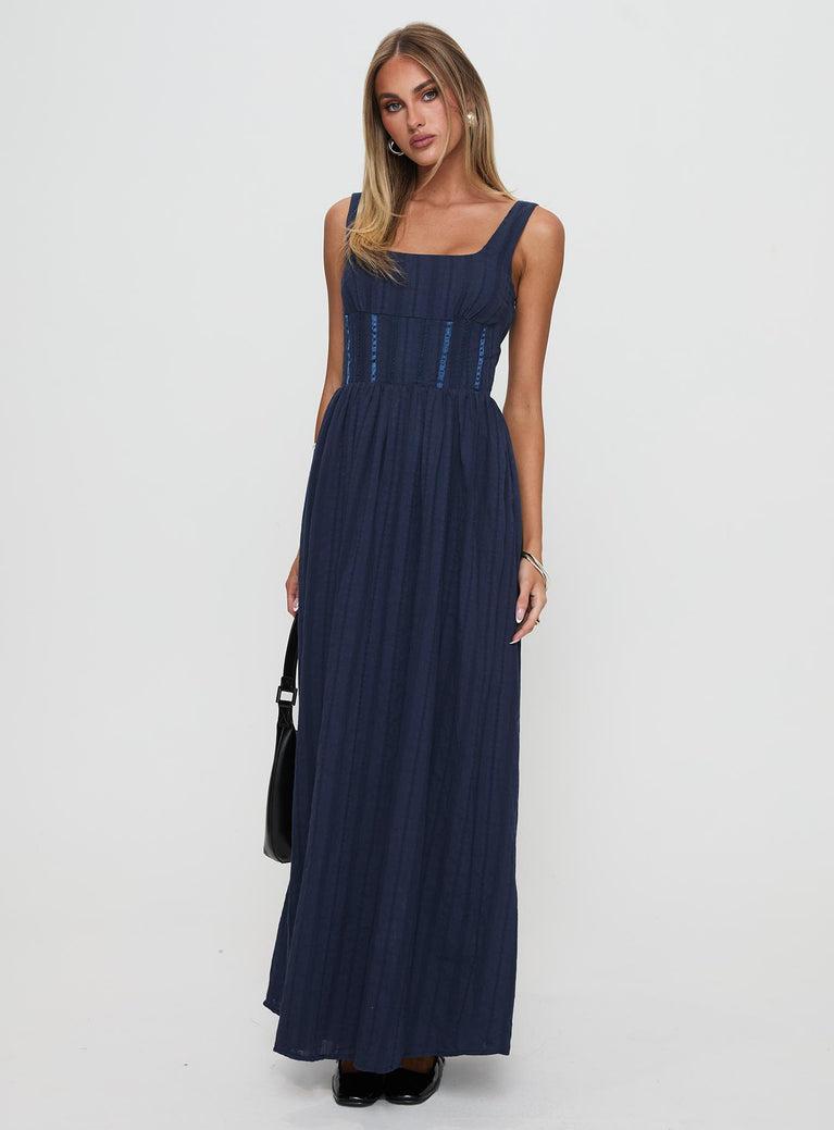 Lorinda Maxi Dress Navy Product Image