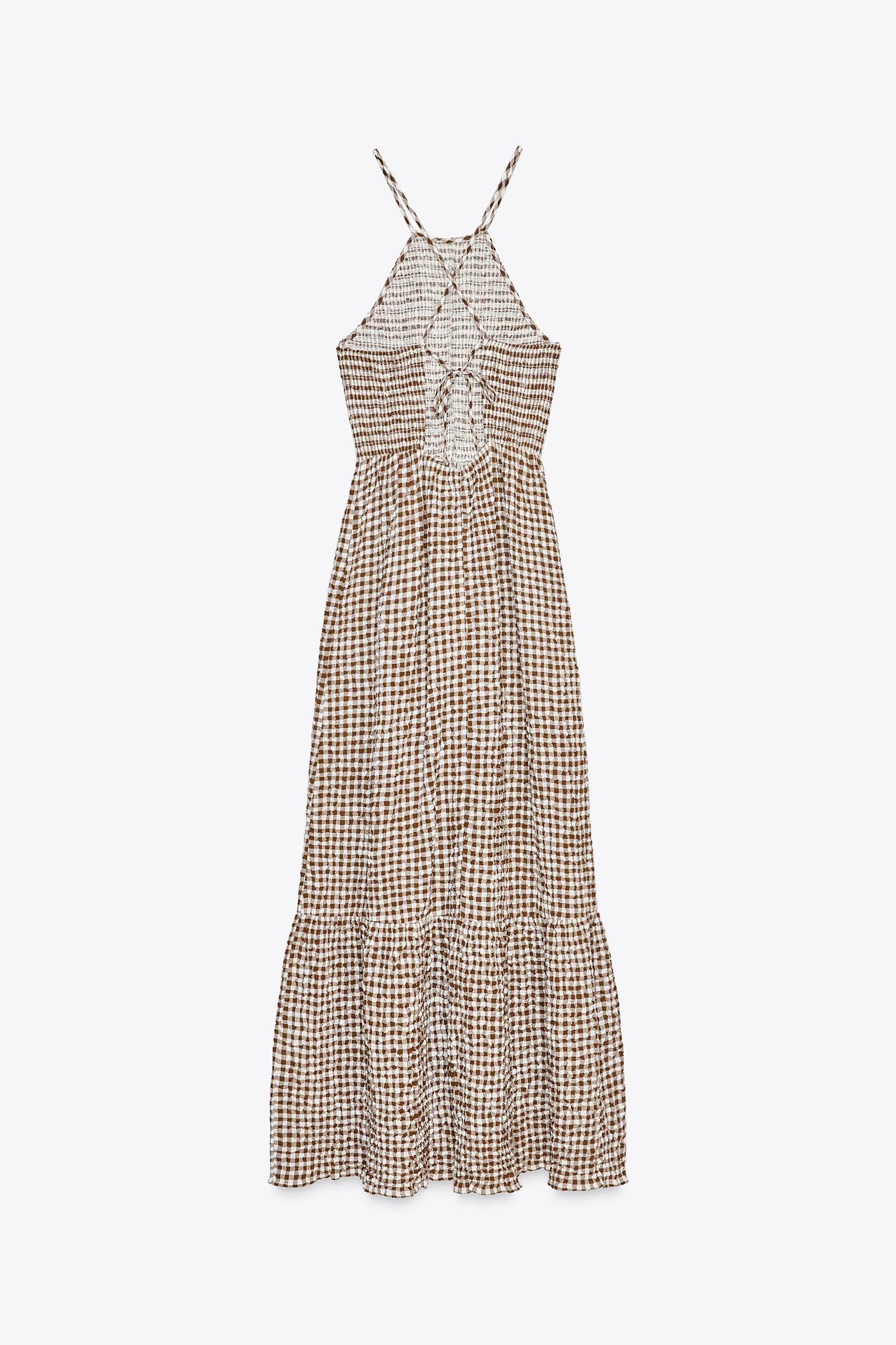 GINGHAM MIDI DRESS Product Image
