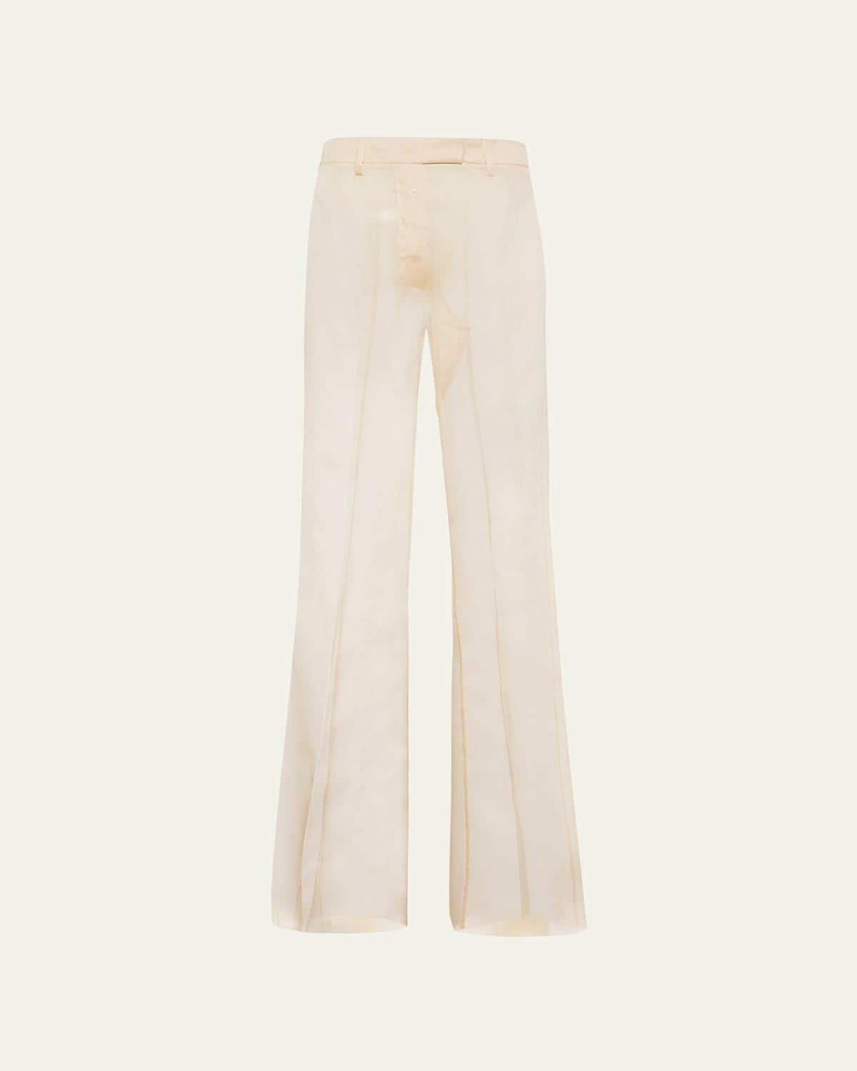 Flared Organza Pants Product Image