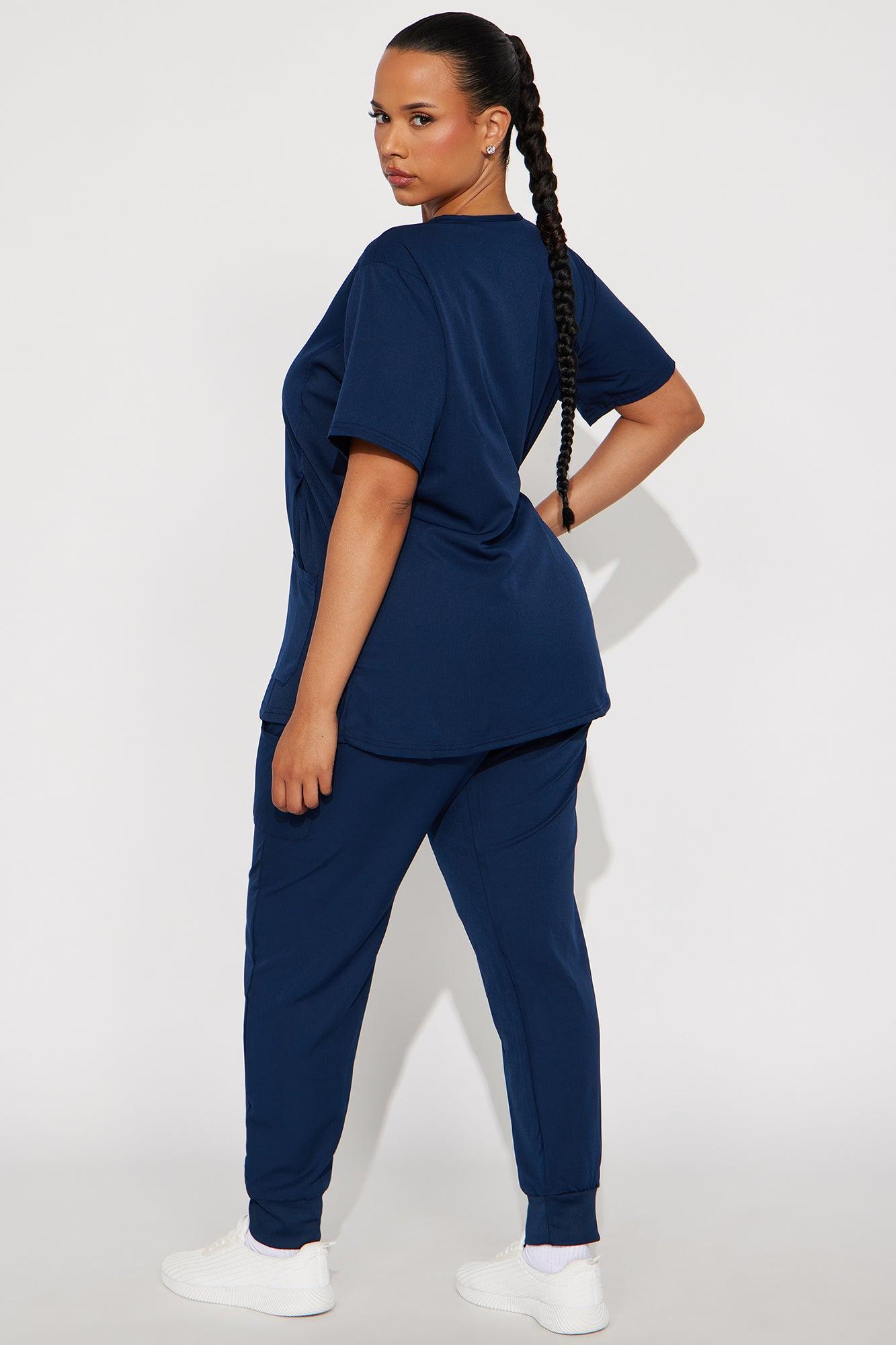 Assist You Stretch Uniform Scrub Jogger Set - Navy Female Product Image
