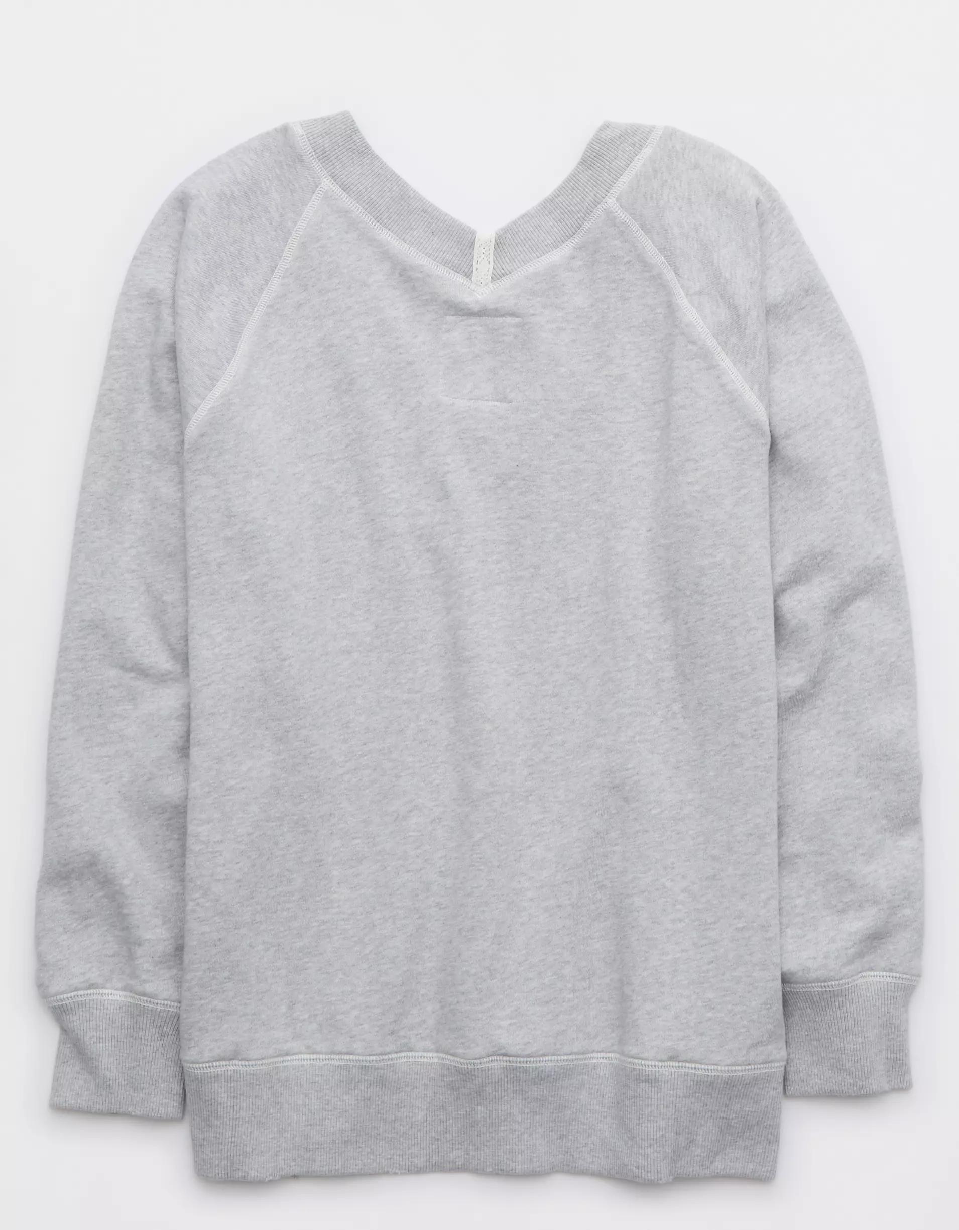 Aerie Downtime V-Neck Sweatshirt Product Image