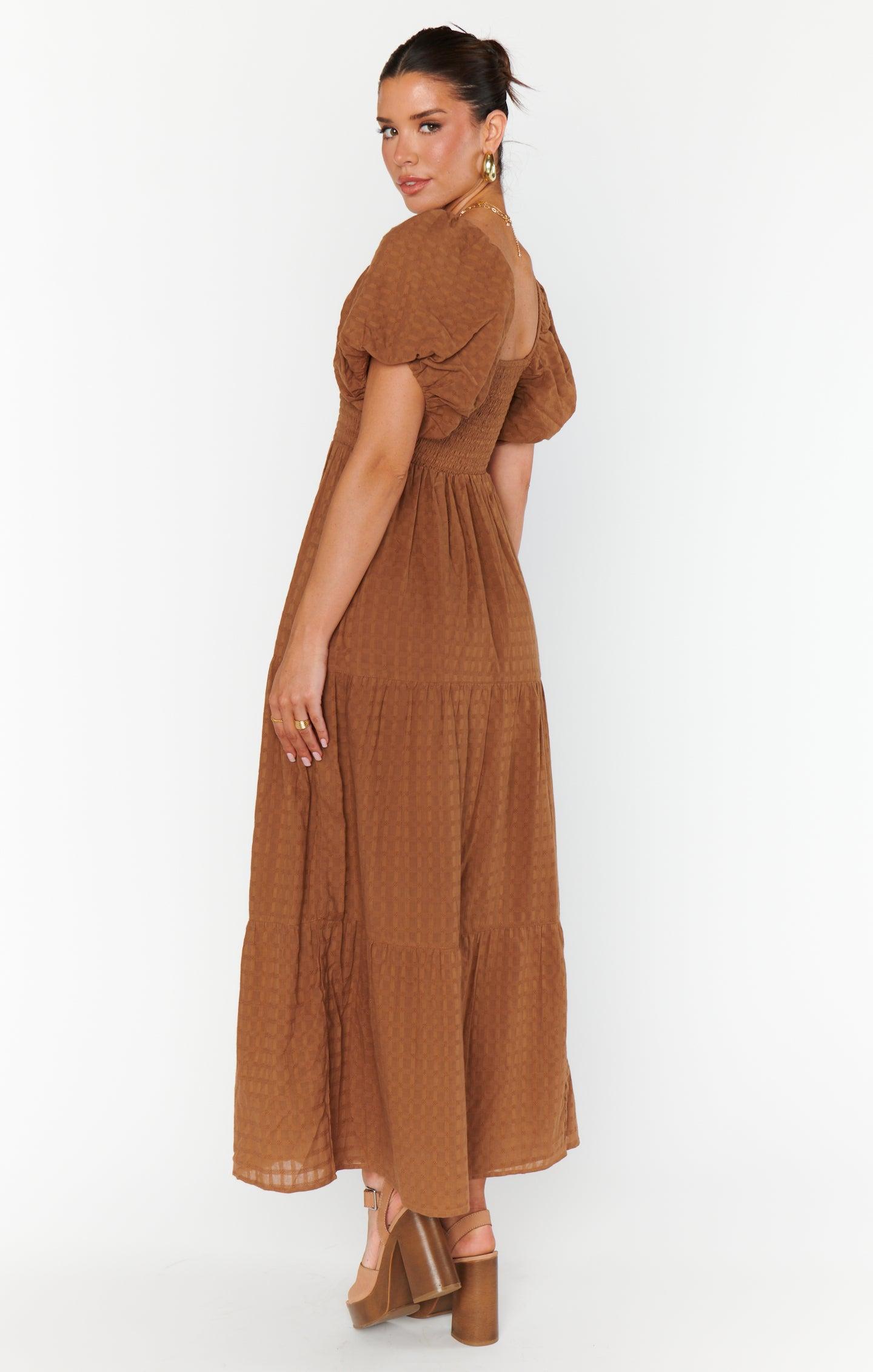 Joanna Maxi Dress ~ Brown Product Image