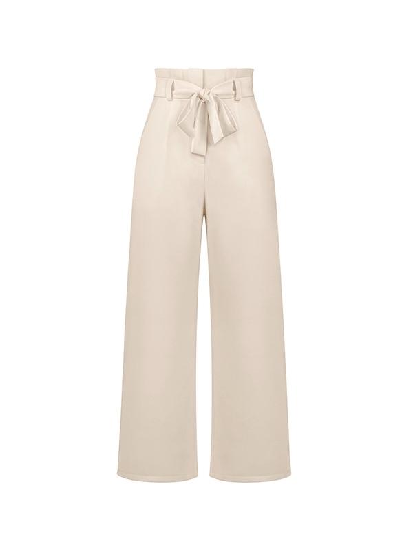 Solid Tie Up Tailored Pants Product Image