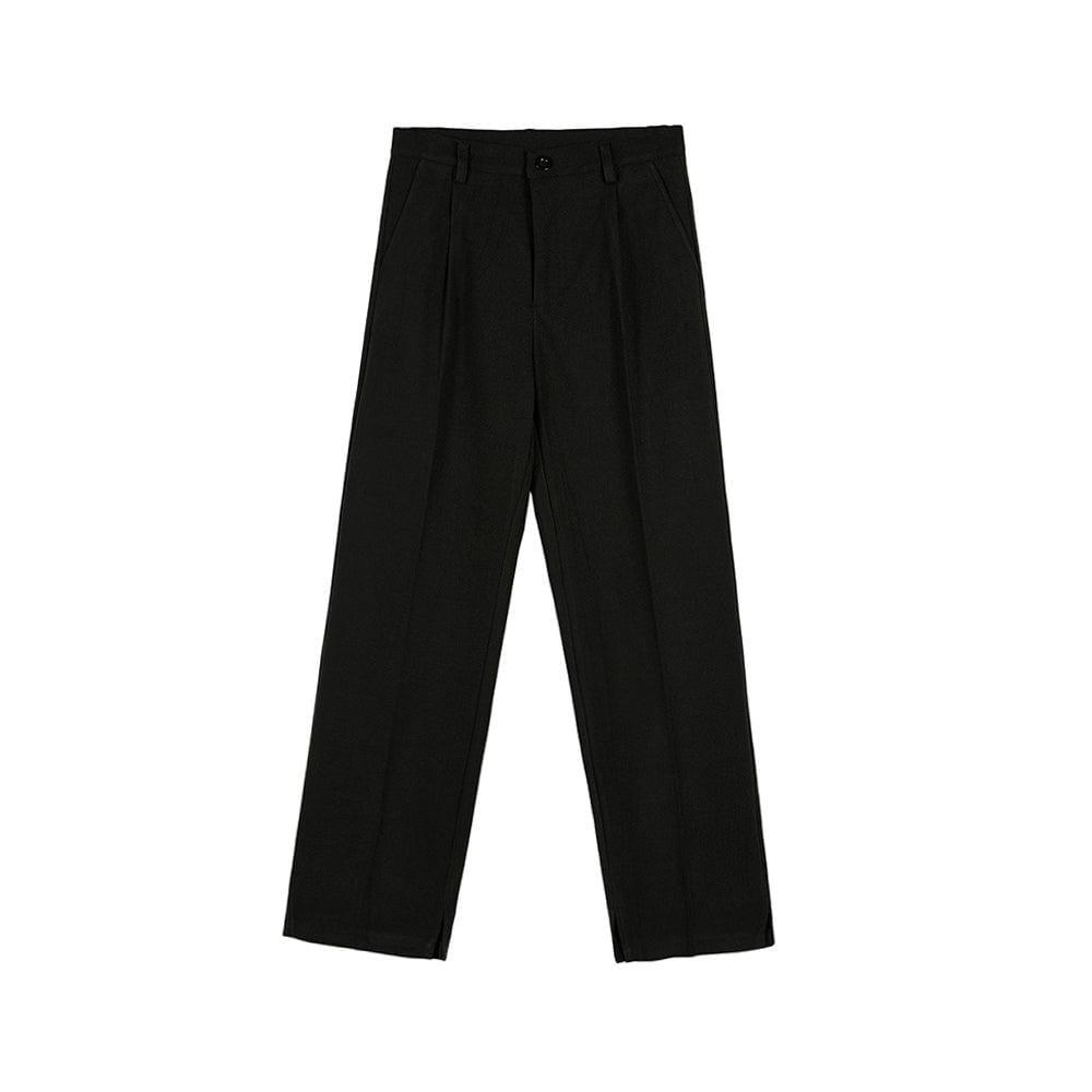 RT No. 3338 WOOLEN STRAIGHT WIDE DRAPE PANTS Product Image