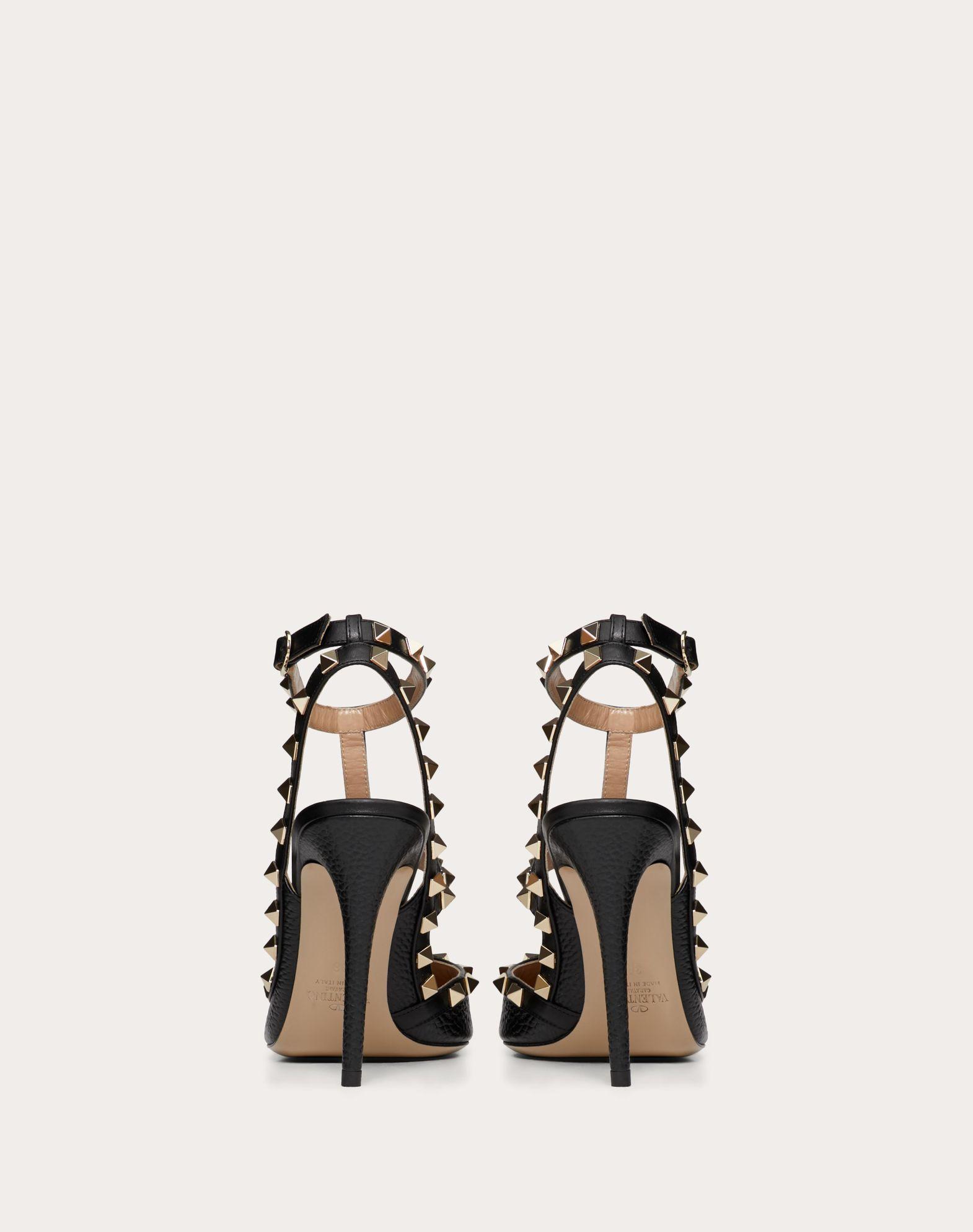 Rockstud Grainy Leather Ankle Strap Pump 100 Mm Product Image