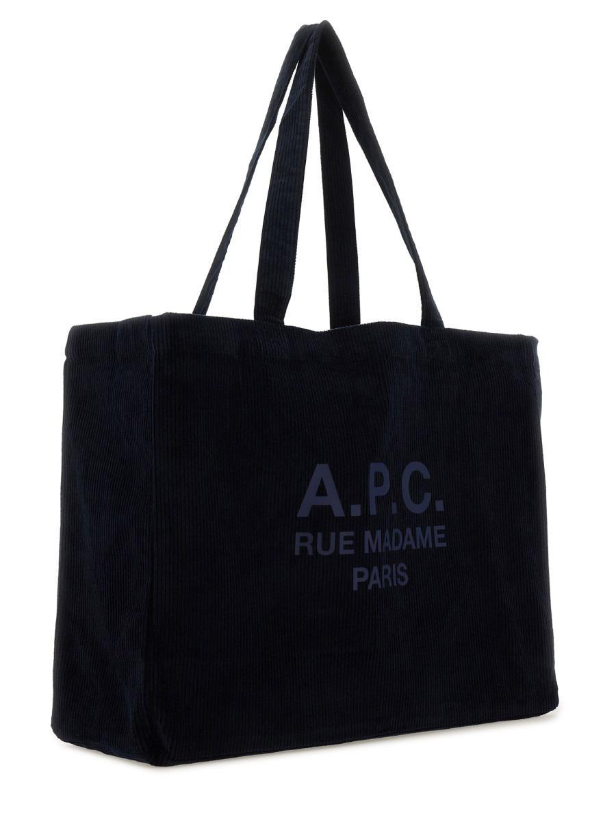 APC A.p.c. Dark Blue Corduroy Diane Shopping Bag Product Image