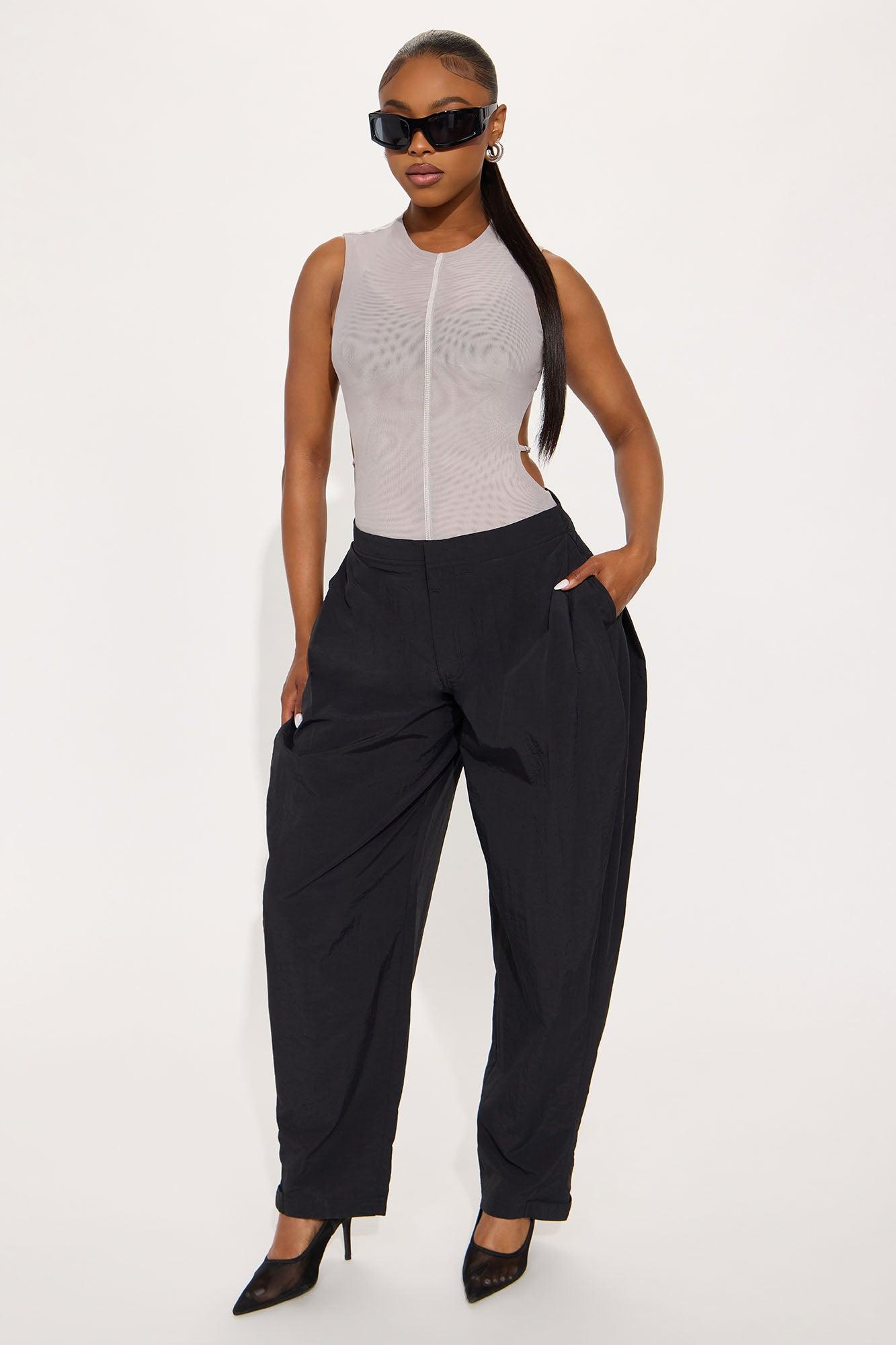 Power Mesh Open Back Bodysuit - Grey Female Product Image