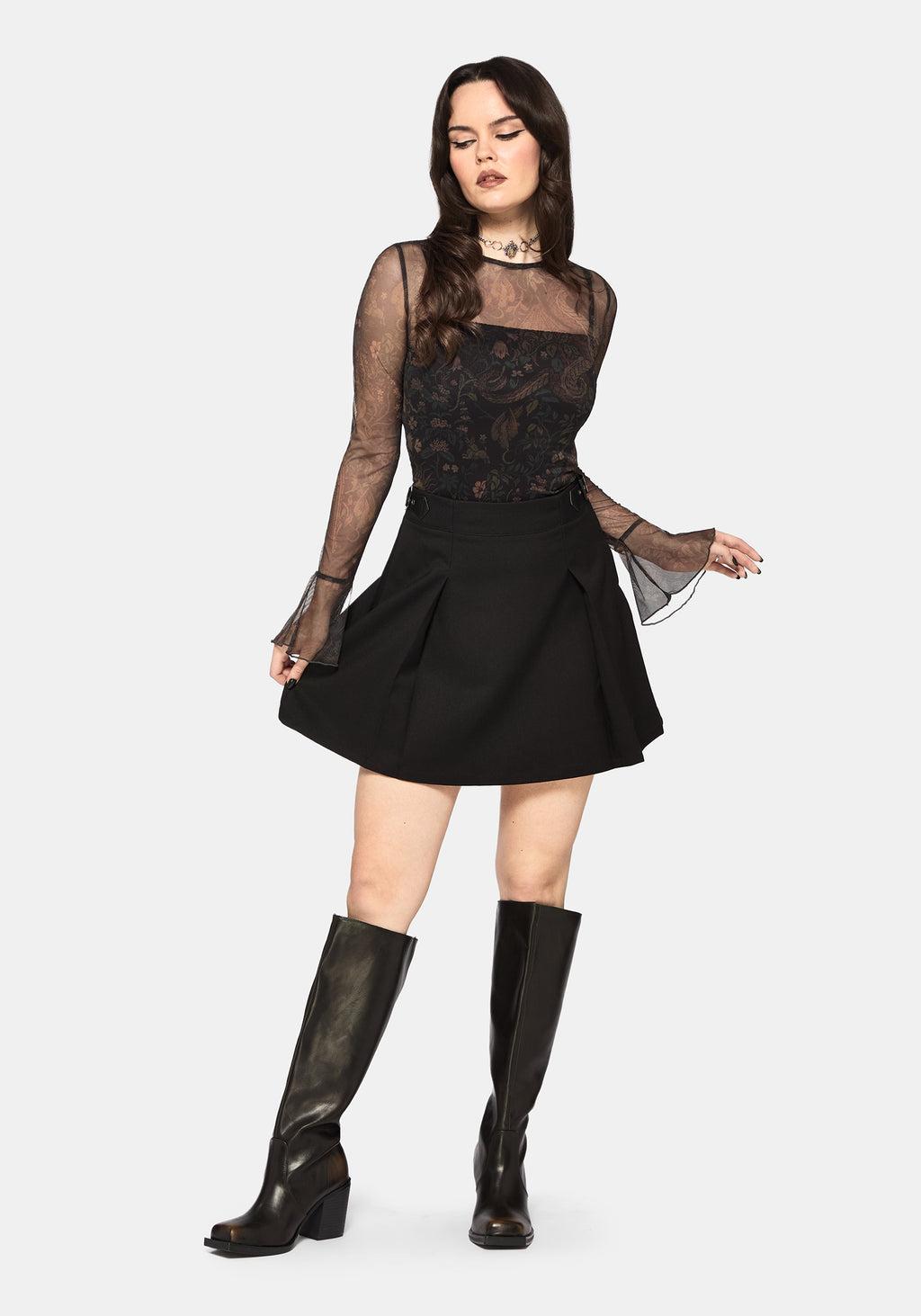 Haunt Medieval Print Wrap Midi Shirt Dress Product Image
