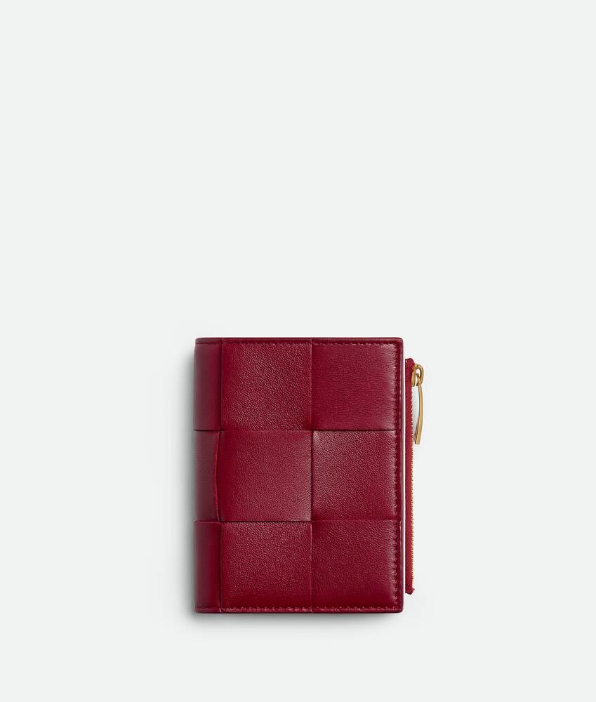Women's Cassette Small Bi-Fold Wallet in Dark red / Bliss washed Product Image