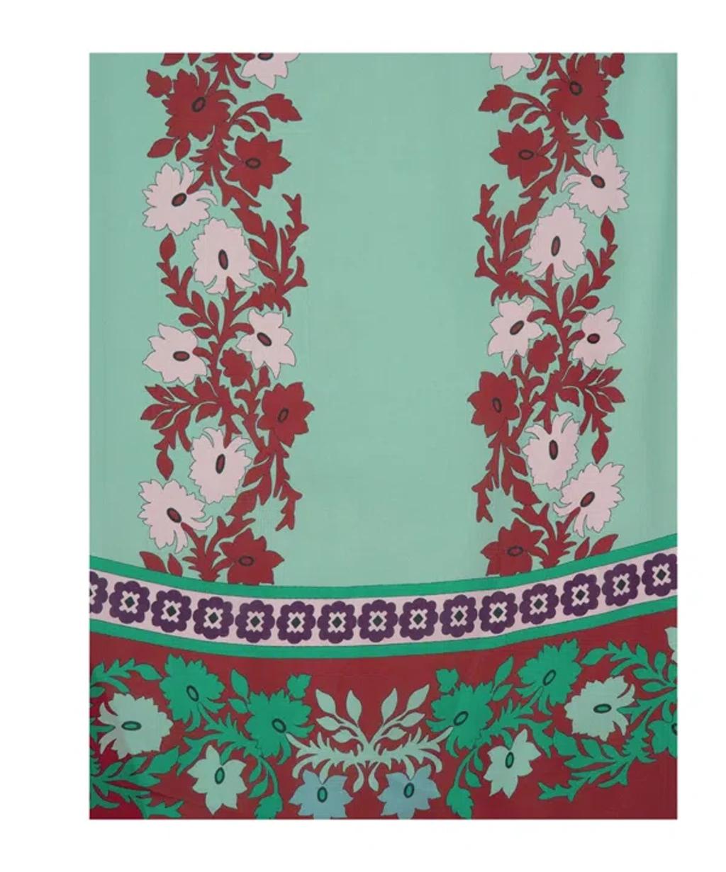 LA DOUBLEJ Silk Chiffon Printed Maxi Dress In Multi Product Image