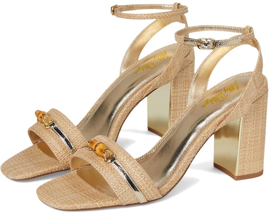 Beau Raffia Heeled Sandals Product Image