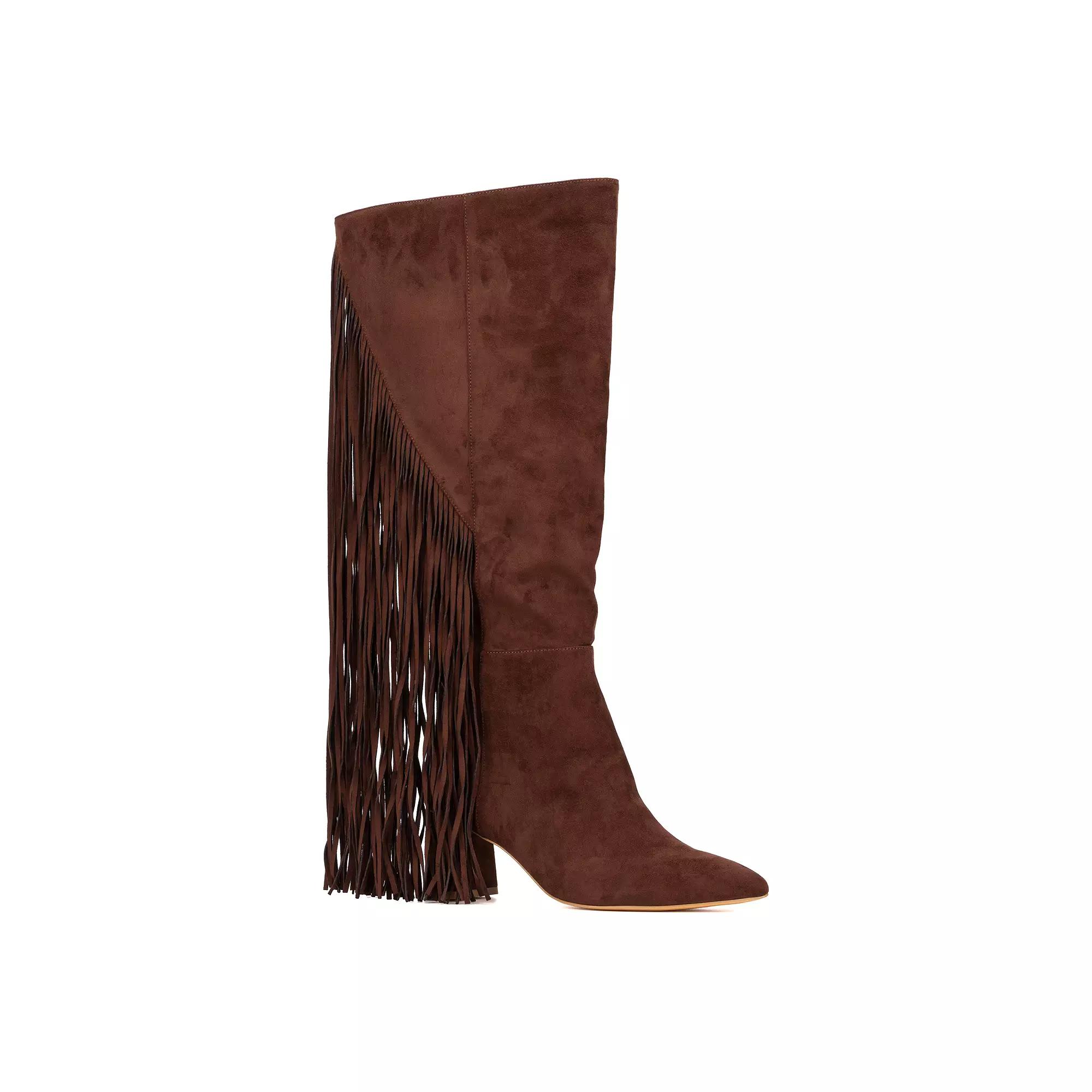 Fashion to Figure Lenita Women's Extra Wide Calf Knee-High Boots, Size: 9 Wide, Brown Product Image