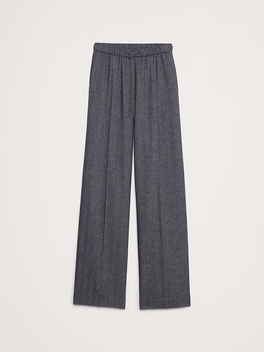 Mid-Rise Pull-On Italian Flannel Pant Product Image