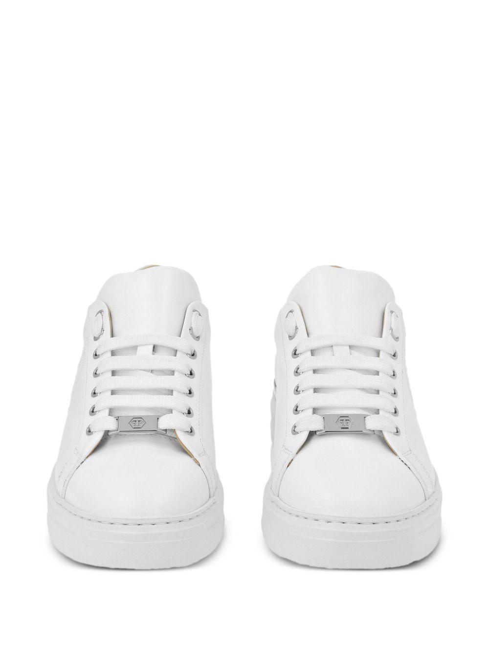 embossed leather sneakers Product Image