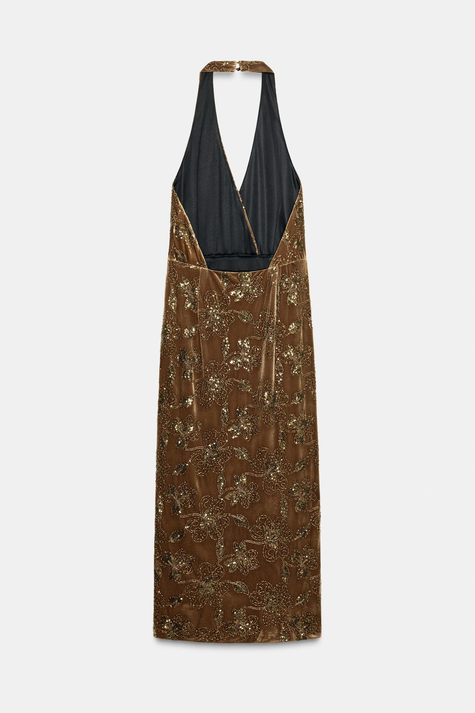 SEQUIN VELVET MIDI DRESS Product Image