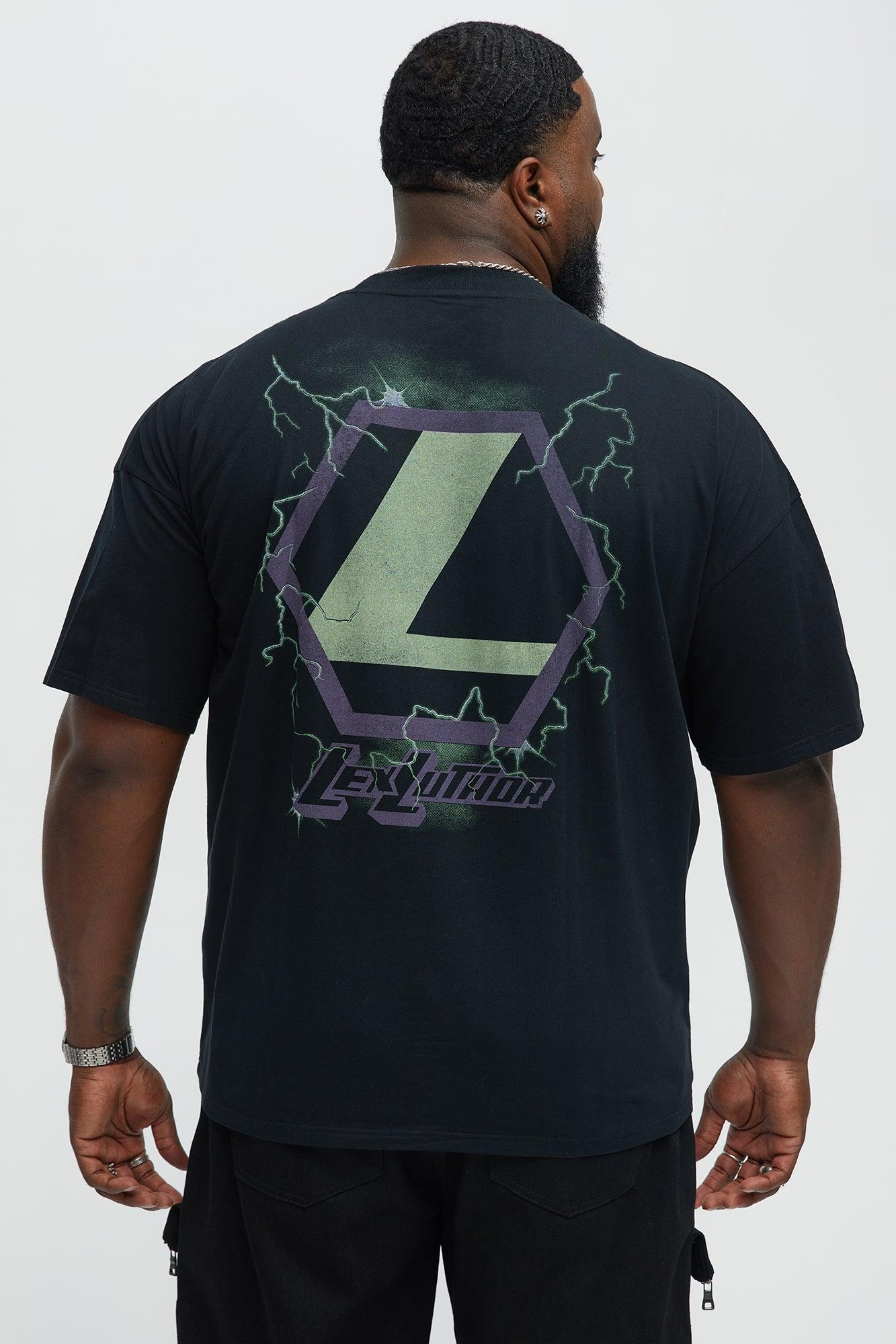 Superman Lex Luthor Oversized Short Sleeve Tee - Black Male Product Image