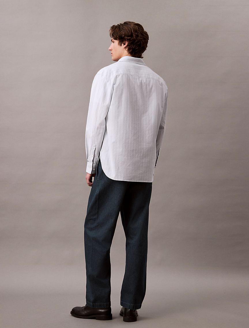 Linen Cotton Denim Pull-On Pants Product Image