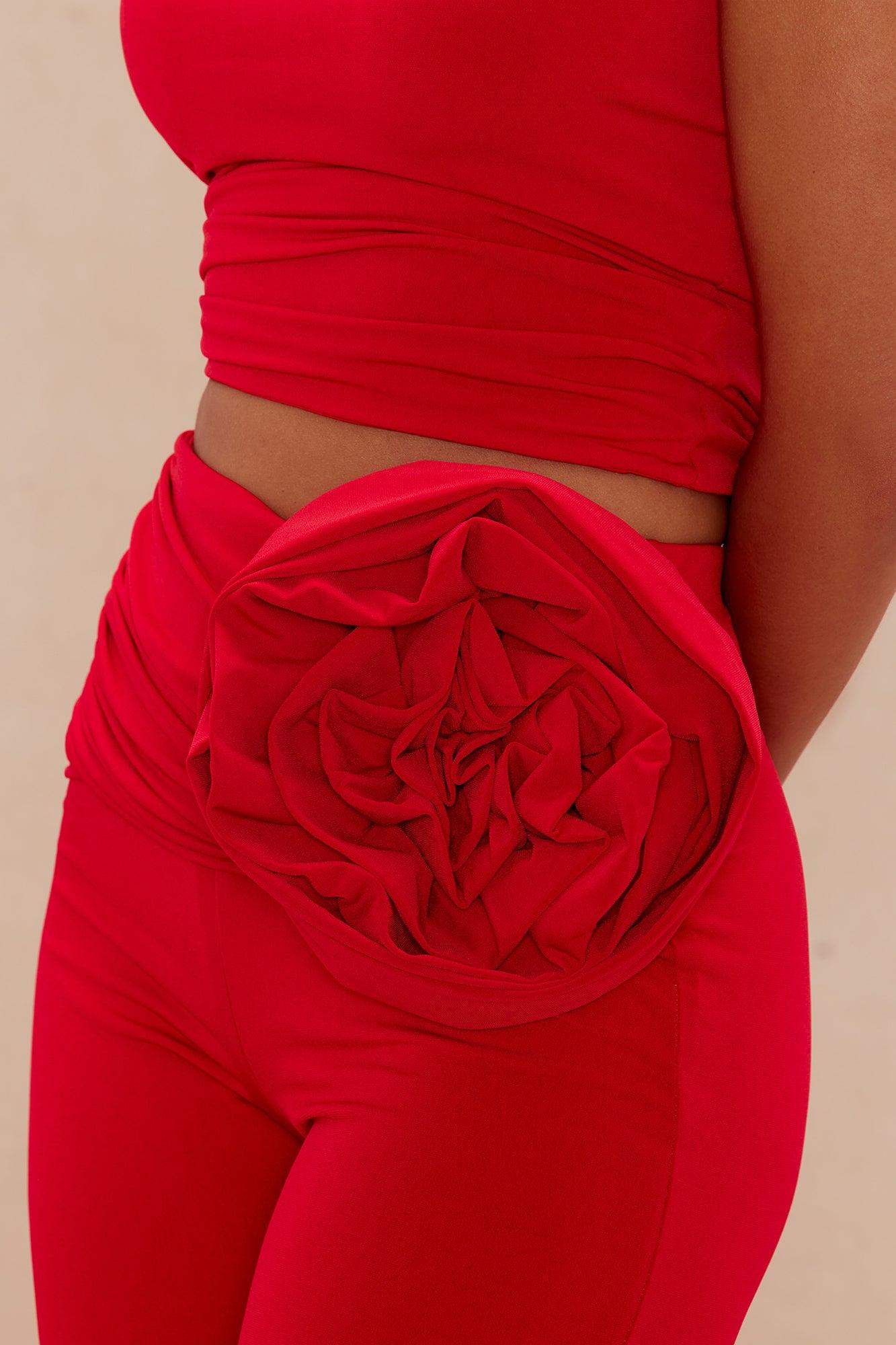 Rosalina Top And Pant Set - Red Female Product Image