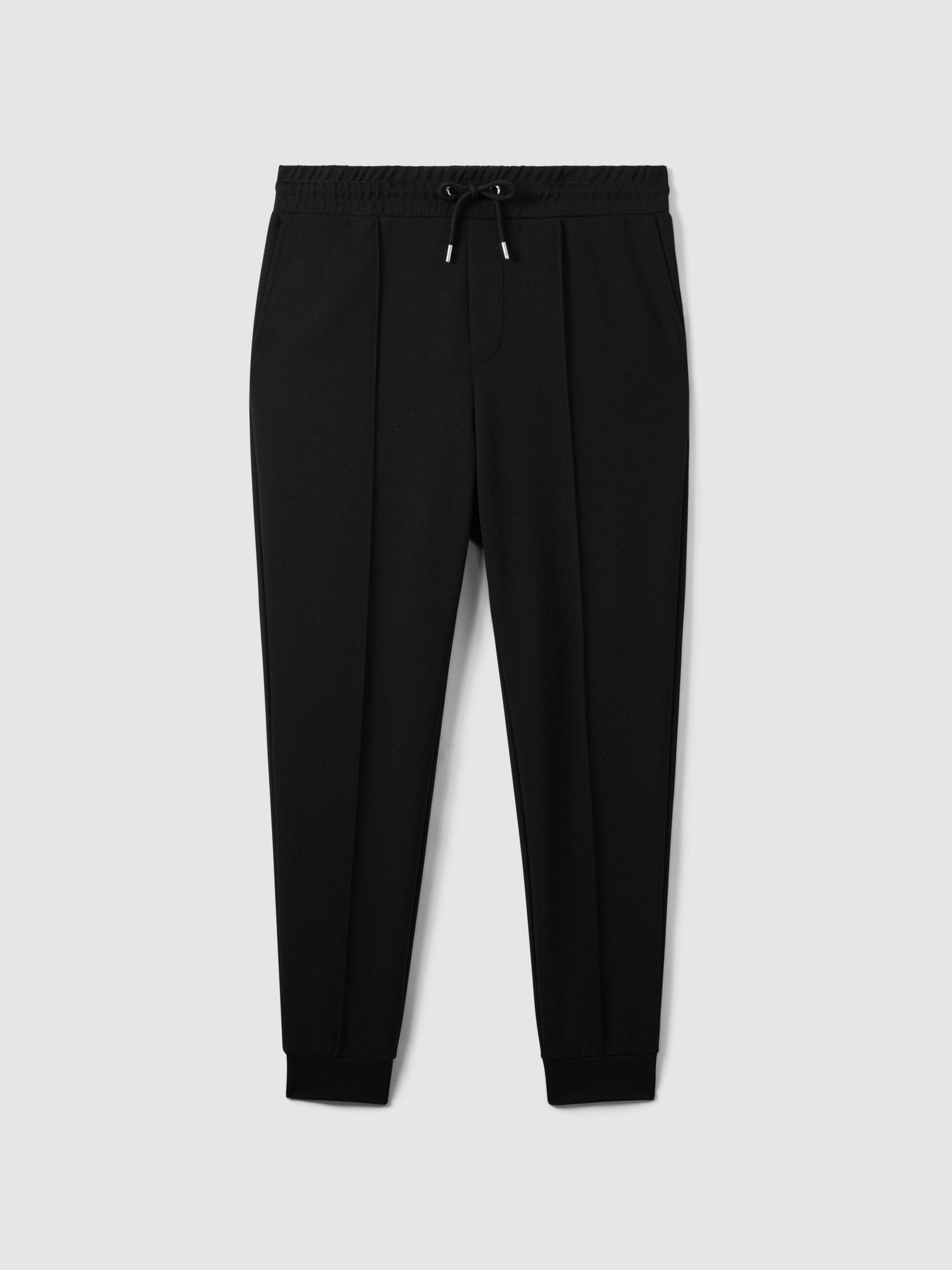 Interlock Jersey Drawstring Joggers in Navy Product Image