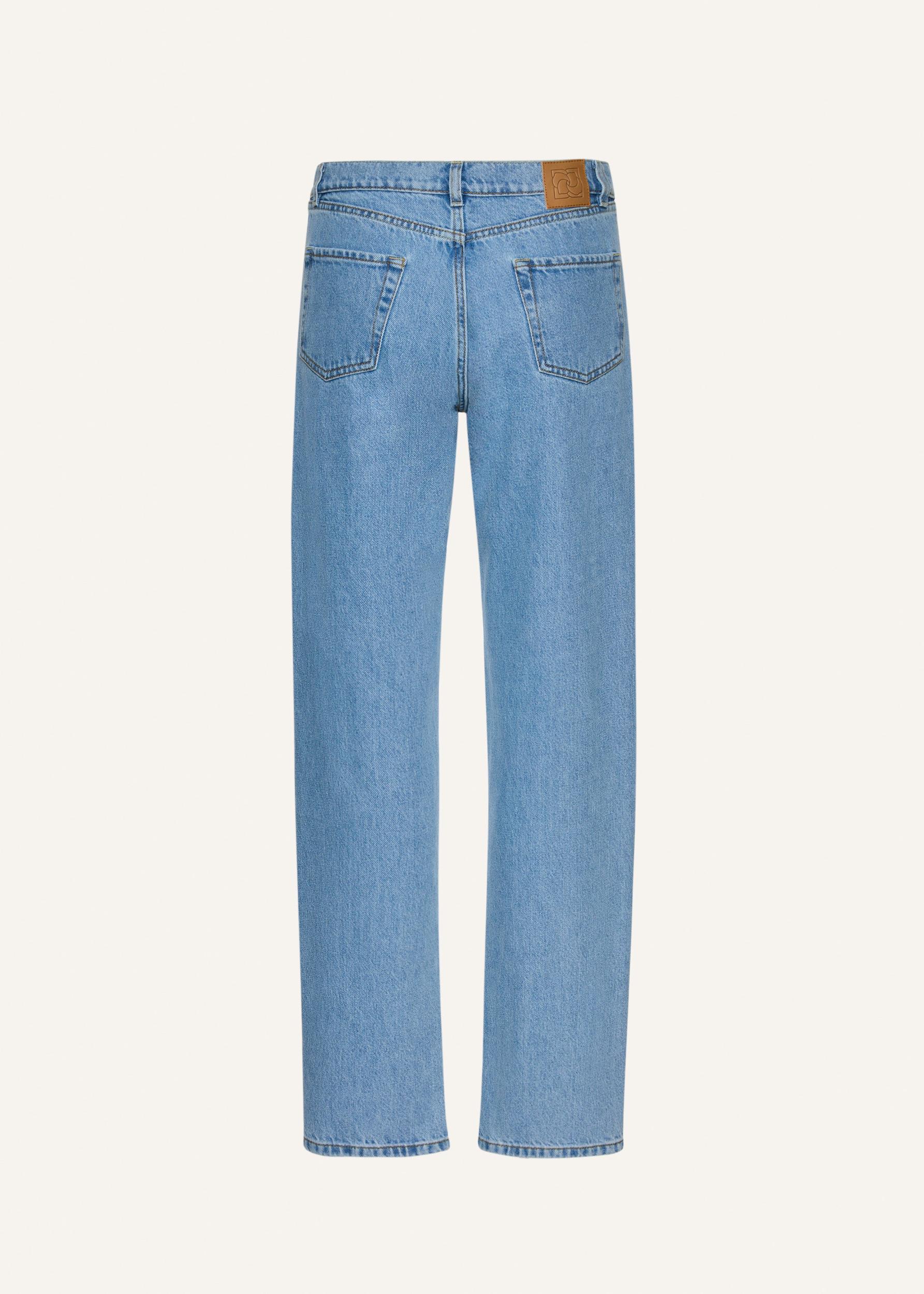Straight-leg denim pants in sky blue Product Image
