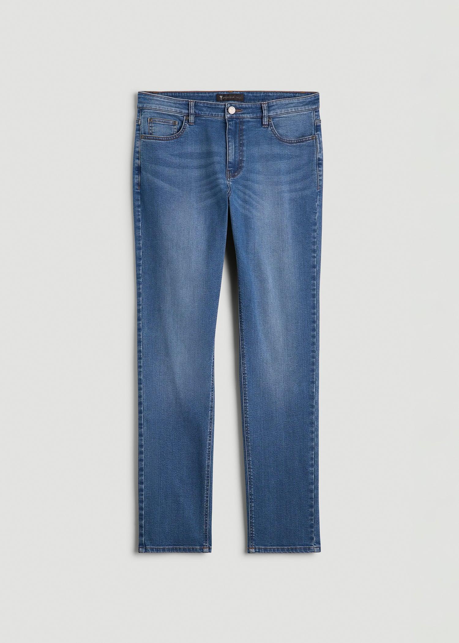 Dylan Slim Fit Jeans for Tall Men in Classic Mid Blue Male Product Image