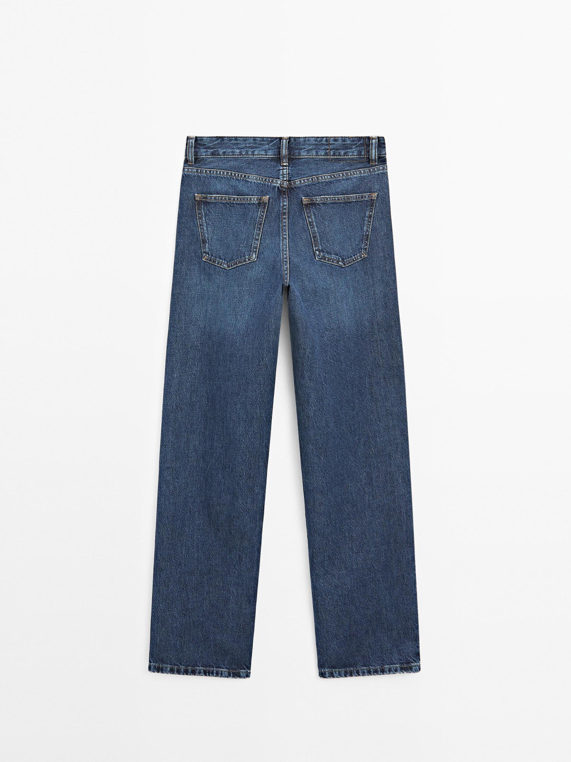 Mid-rise straight-leg jeans Product Image