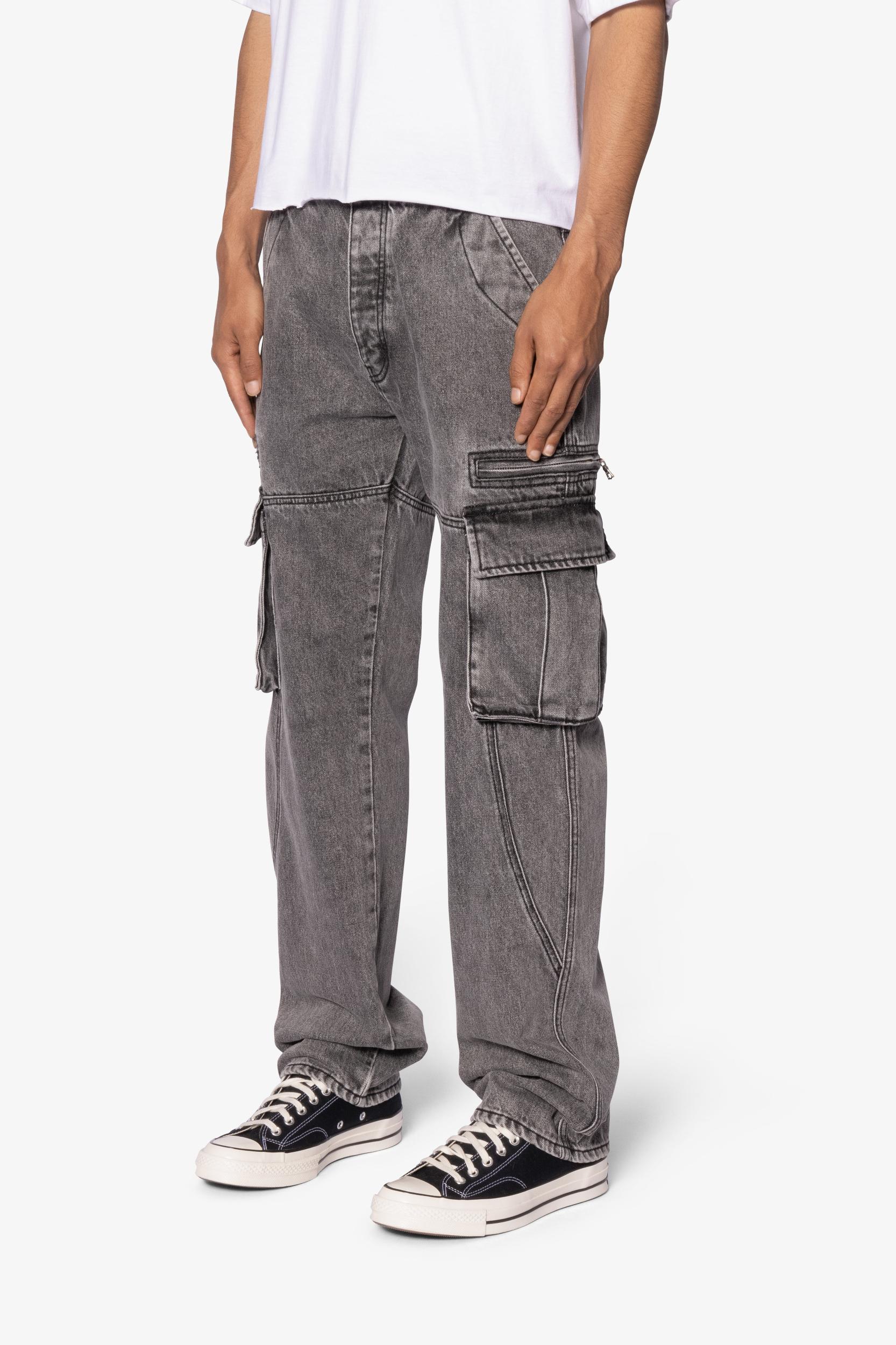 V652 Owl Grey Cargo Pants - Grey Product Image