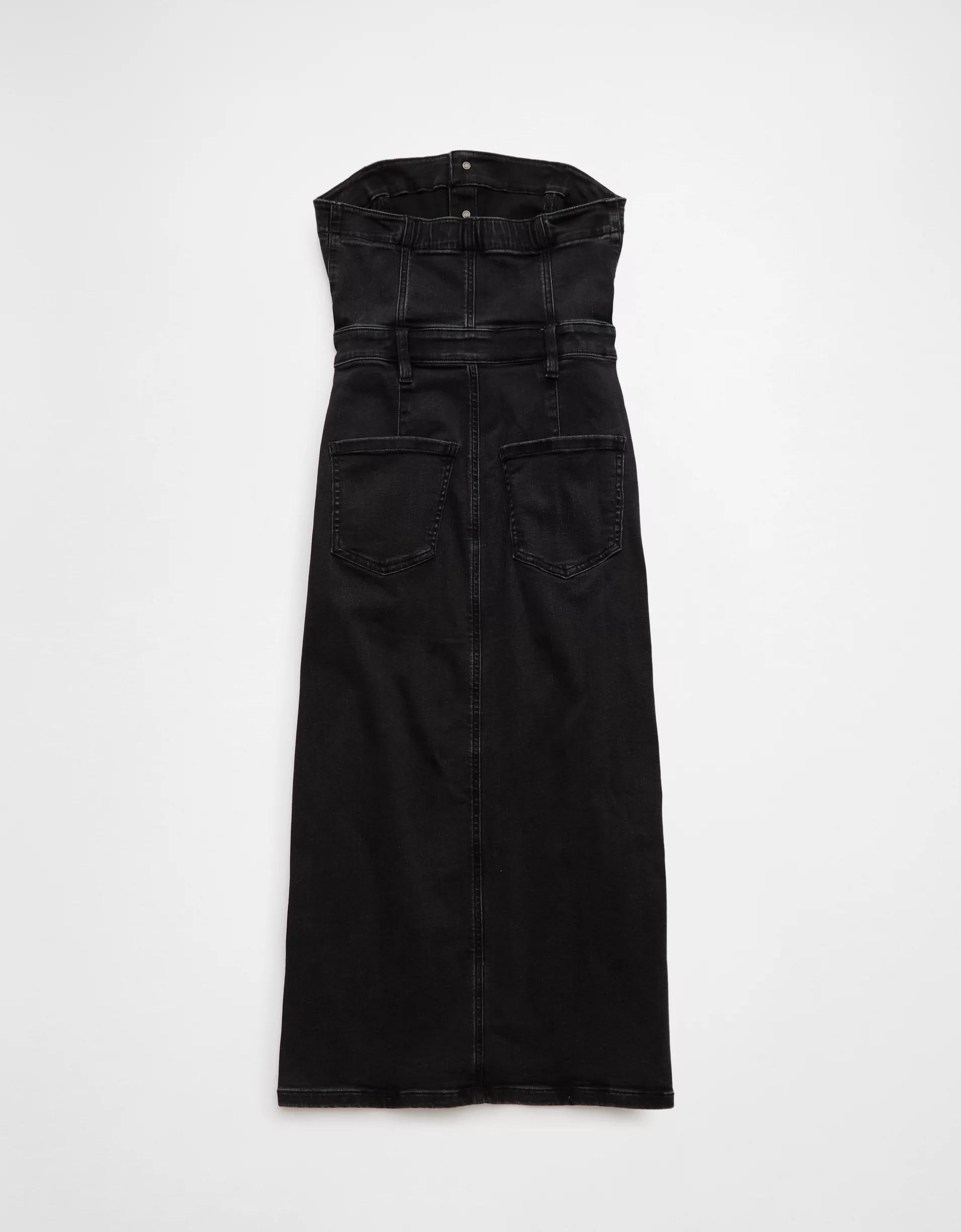 AE Denim Tube Top Midi Dress Product Image