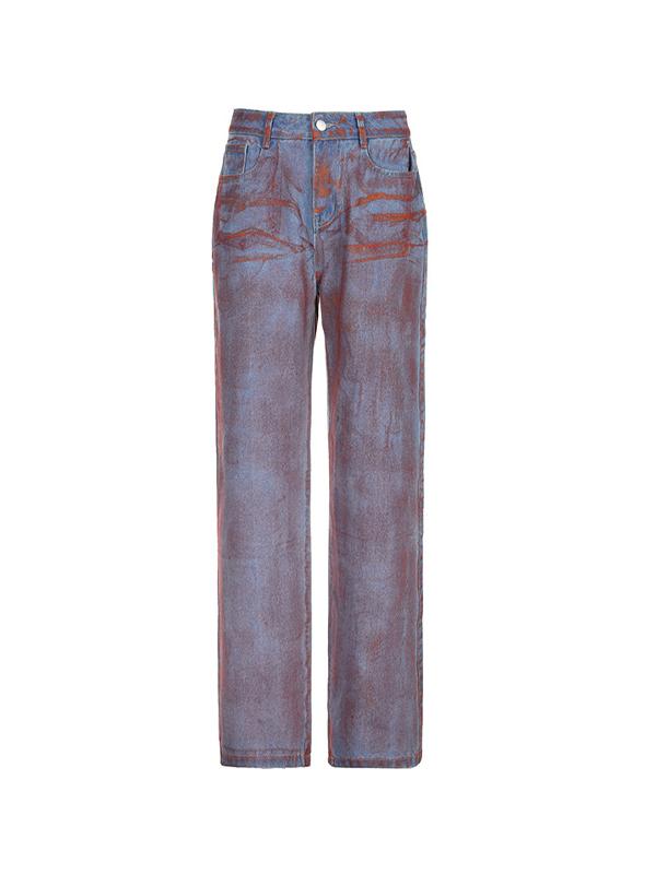 Street Washed Tie Dye Boyfriend Jeans Product Image