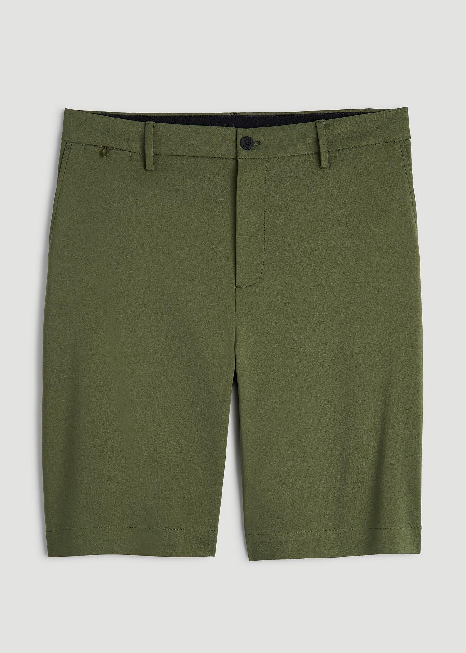 Tech Chino Shorts for Tall Men in Bright Olive Male Product Image