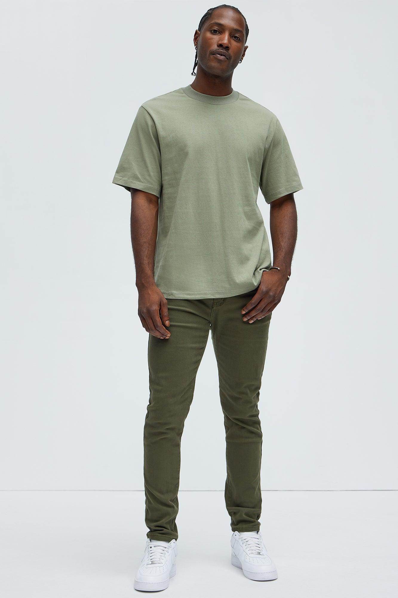 Oversized Heavyweight Short Sleeve Tee - Olive Product Image