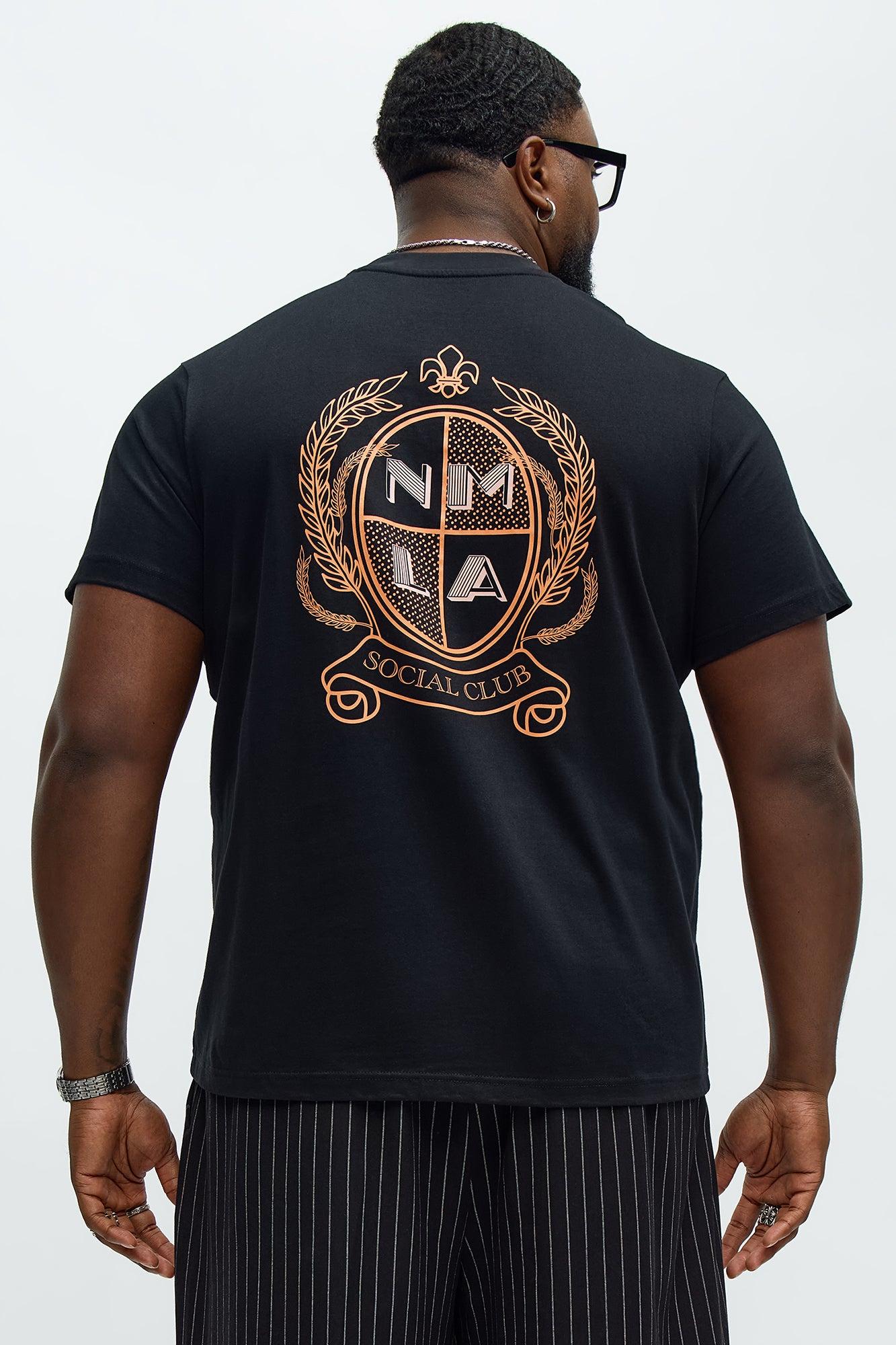 Chateau Embroidered Short Sleeve Tee - Black Male Product Image