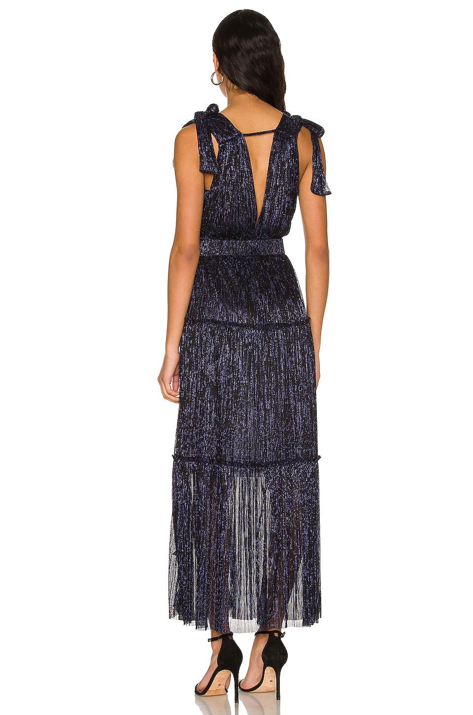 Womens Helena Metallic Tiered Maxi Dress Product Image