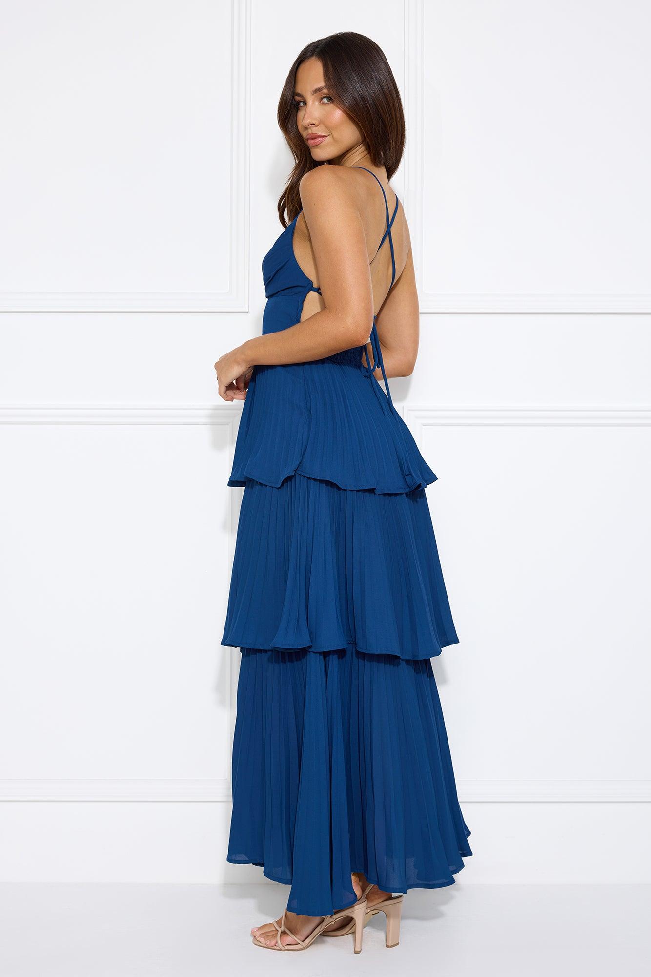 Fashionably Ever After Maxi Dress Navy Product Image