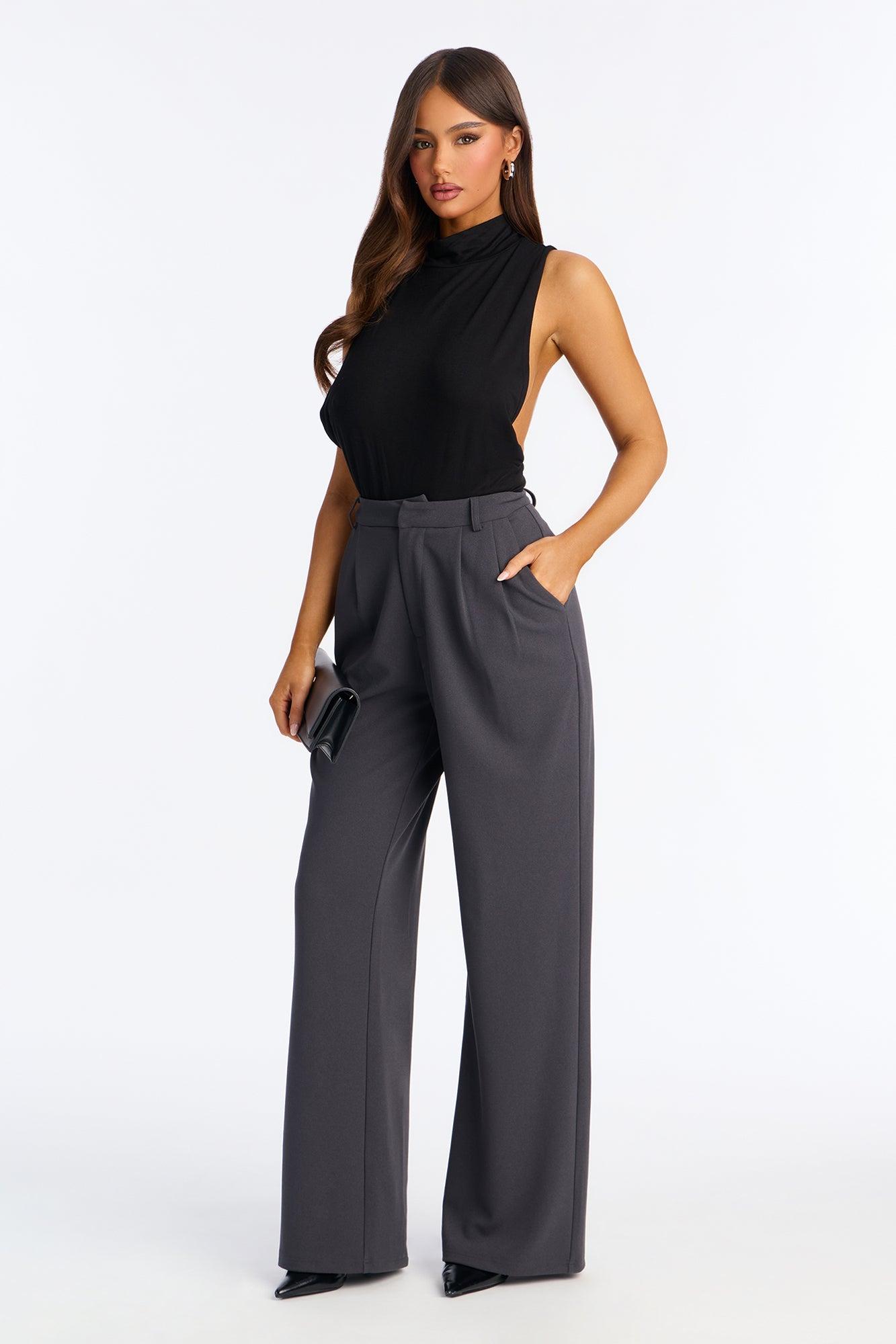 Modern Muse High Neck Sleeveless Bodysuit - Black Female Product Image