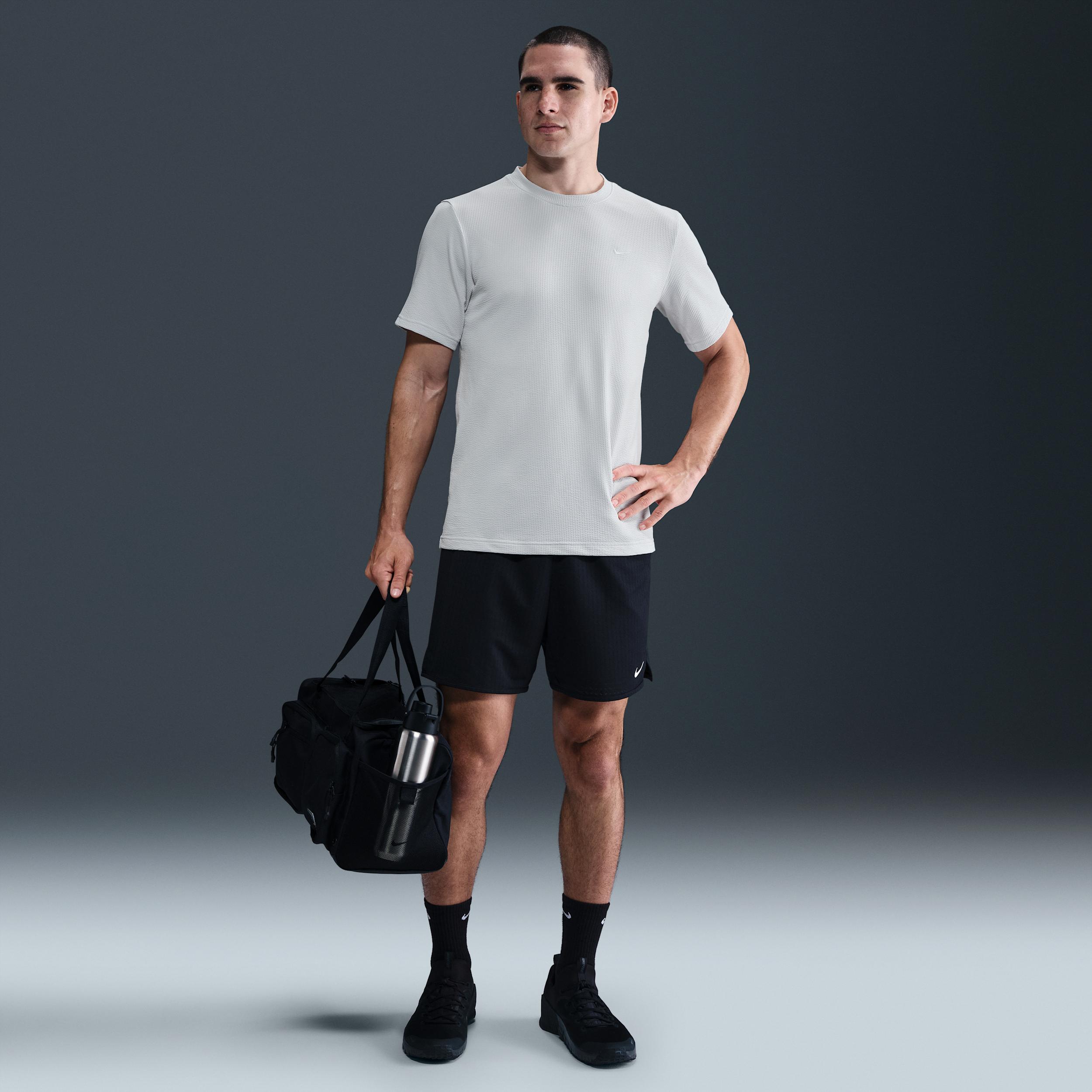 Nike Mens Primary Dri-FIT Seersucker Short-Sleeve Versatile Top | HJ4043-025 Product Image