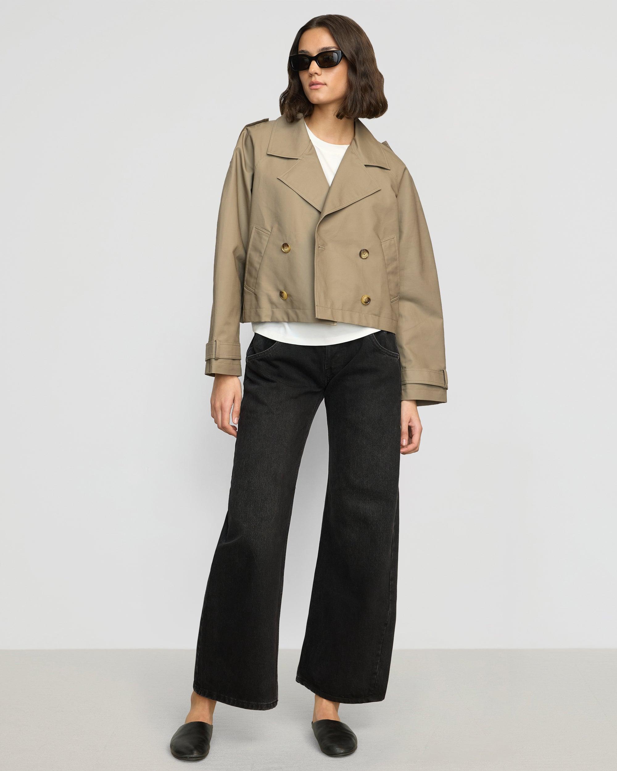 Luca Cropped Trench Jacket Product Image