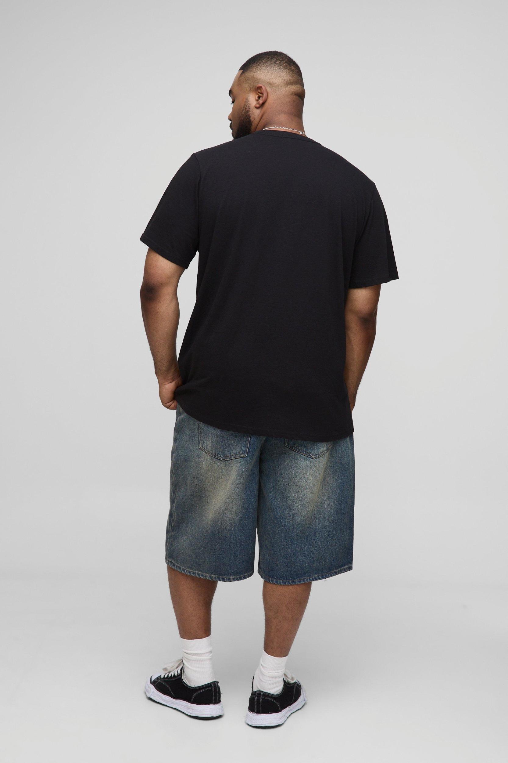 Plus Regular Floral Puff Print T-Shirt | boohooMAN USA Product Image