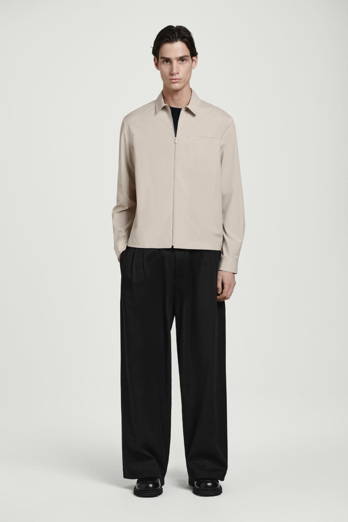 ZIPPED TWILL SHIRT Product Image