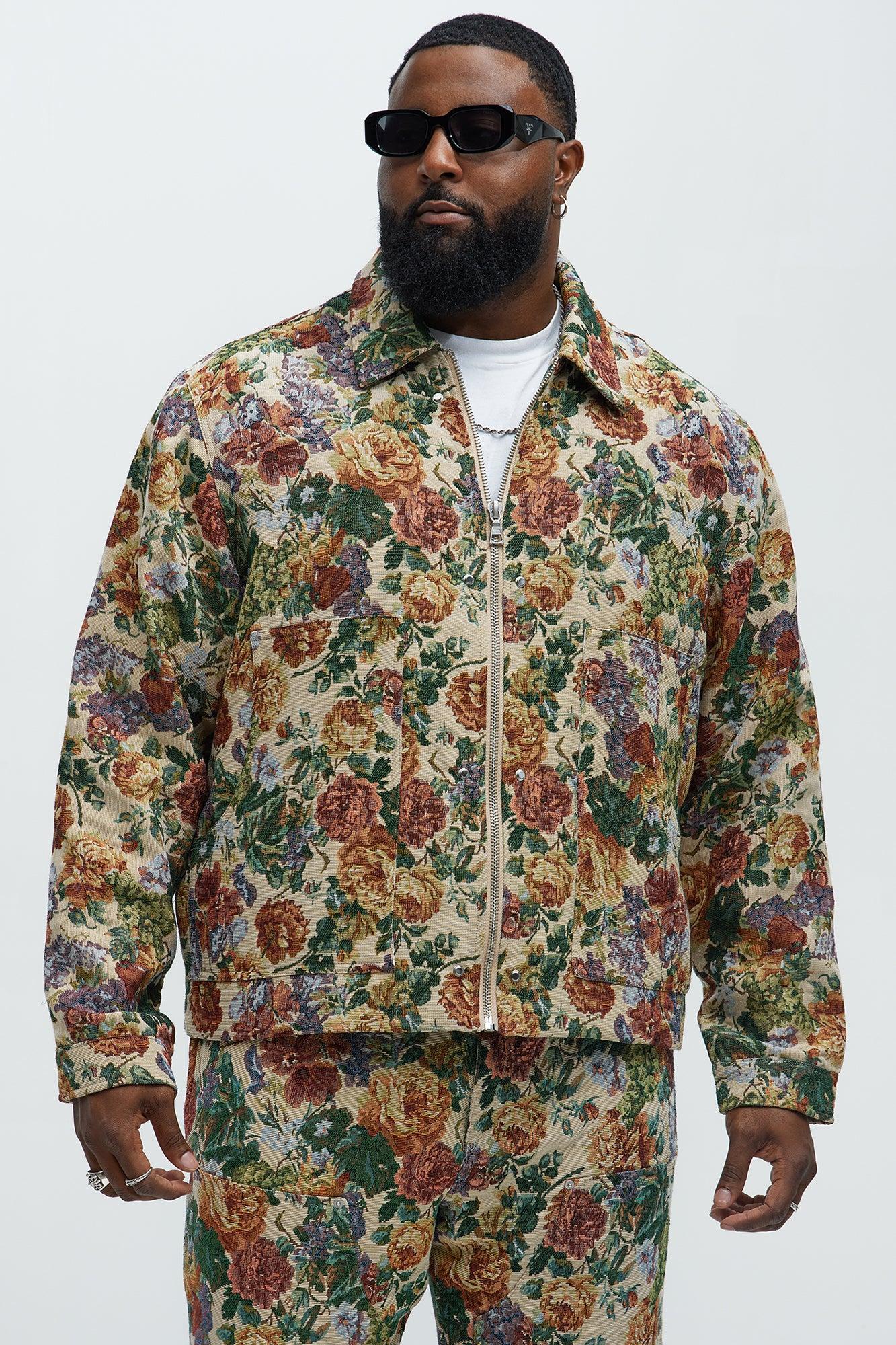 Bellevue Floral Tapestry Work Jacket - Green/combo Product Image