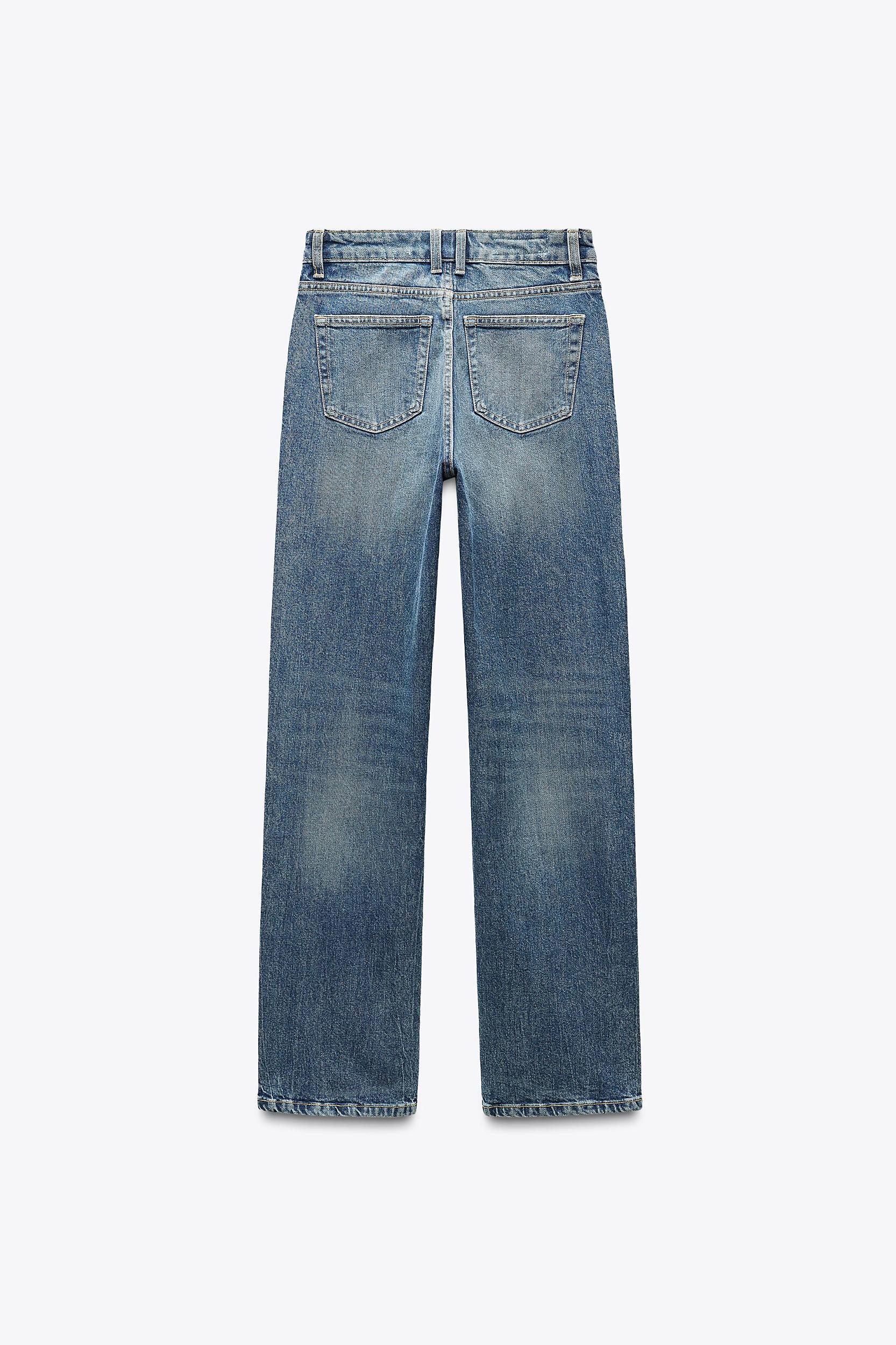 TRF STRAIGHT LEG JEANS WITH A HIGH WAIST Product Image