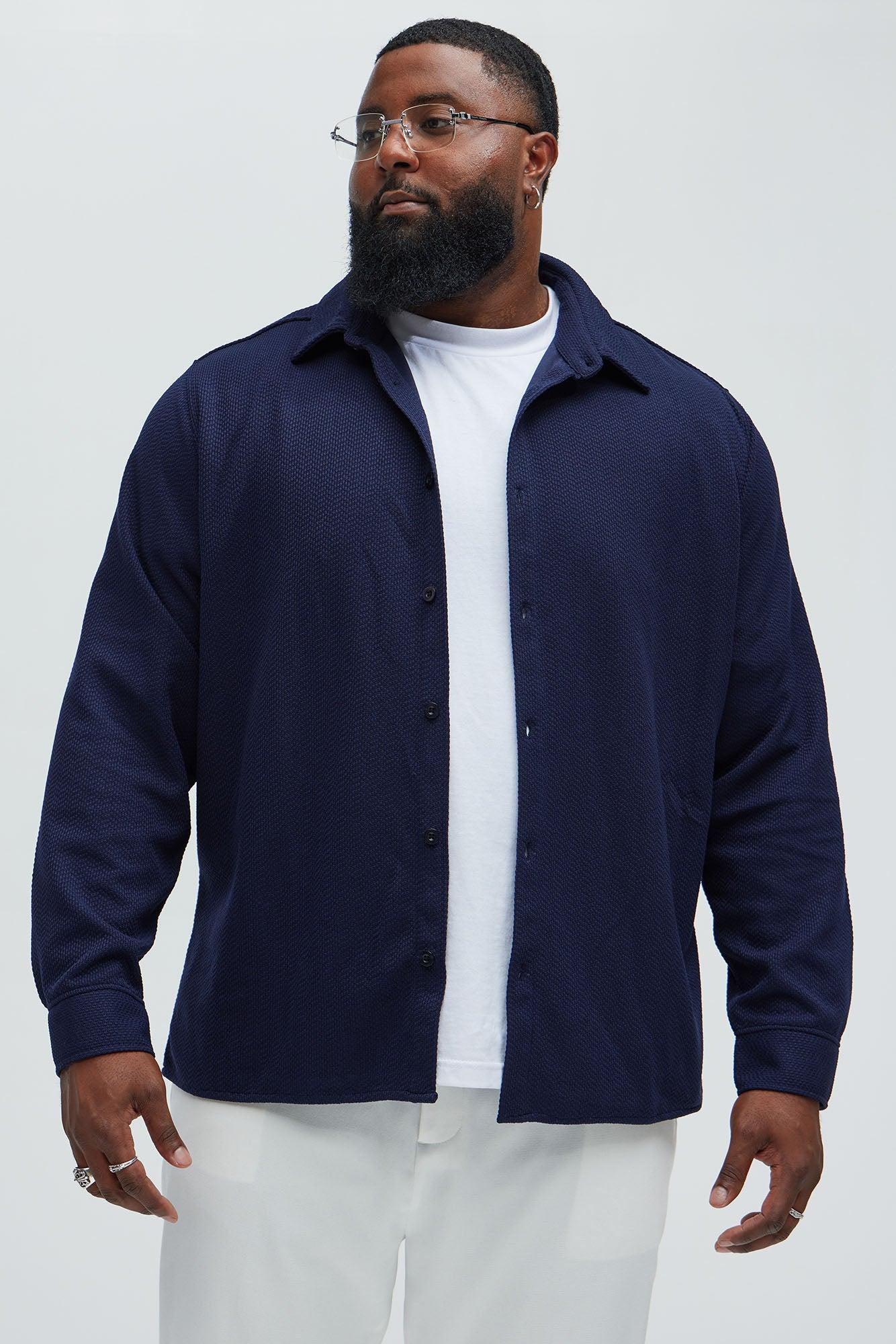 Find Here Textured Shirt - Blue Product Image