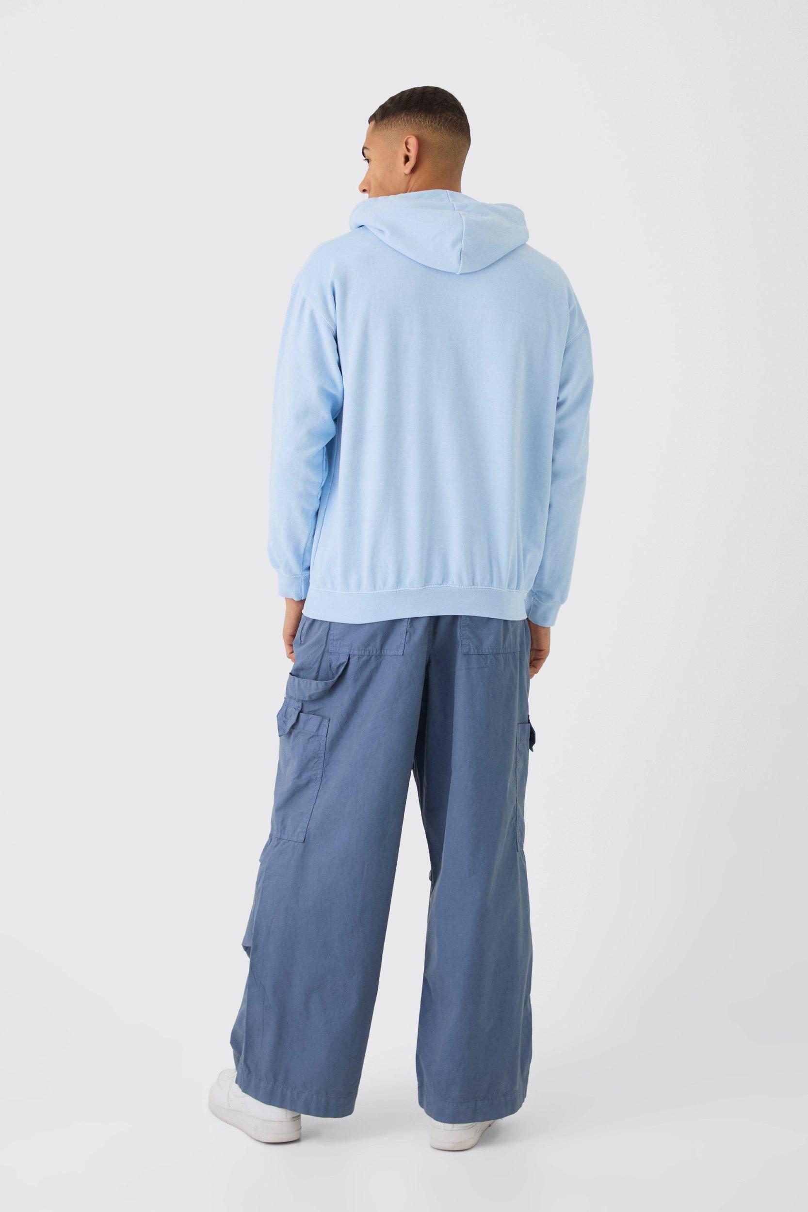 Oversized Washed Graffiti Heart Graphic Hoodie | boohooMAN USA Product Image