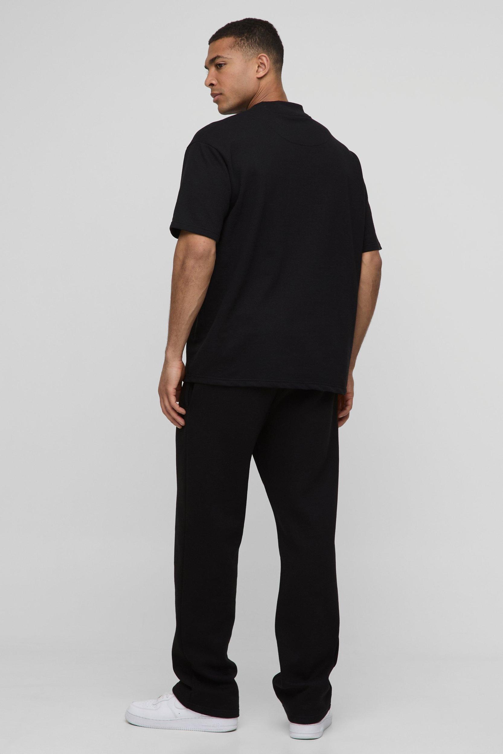 Oversized Extended Neck BM Signature Heavyweight T-Shirt | boohooMAN USA Product Image