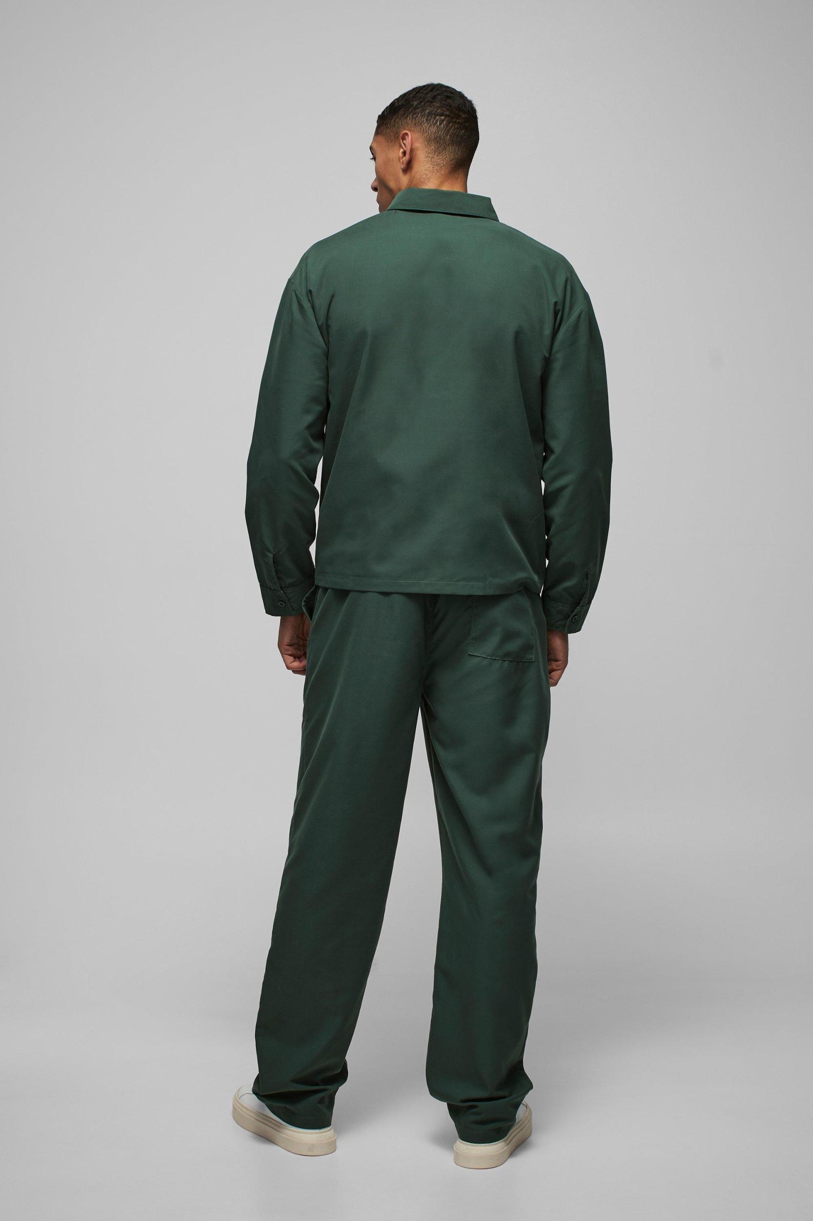 Regular Fit Pocket Detail Nylon Shirt Jacket | boohooMAN USA Product Image